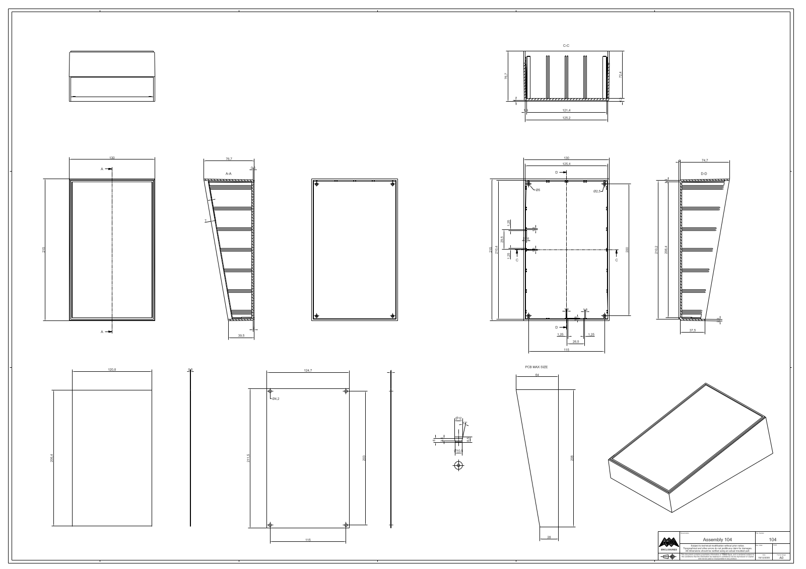 TEKO 104 Technical drawing - ManualMachine.com