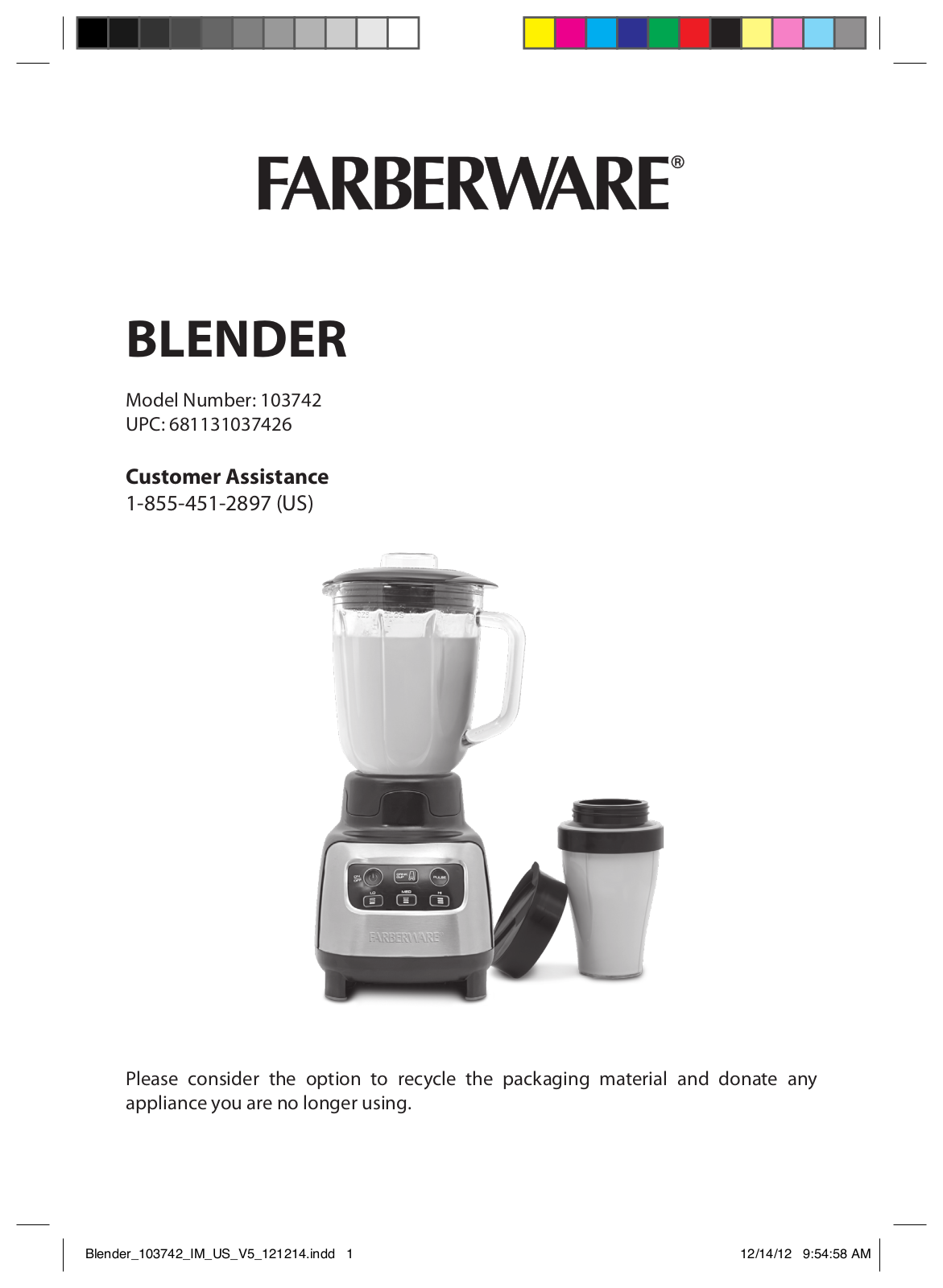 Farberware 103742 User Manual