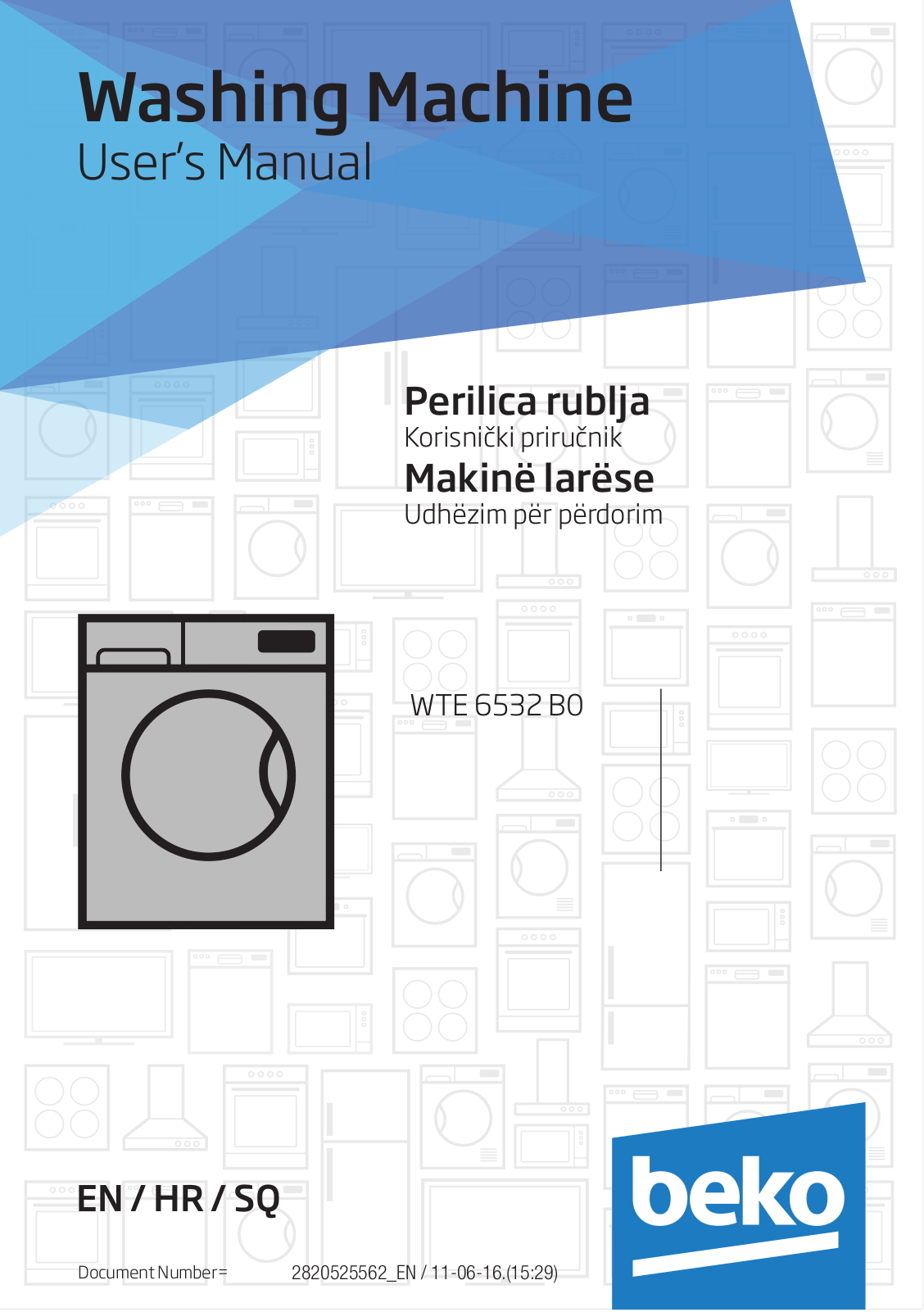 Beko WTE 6532 B0 User manual