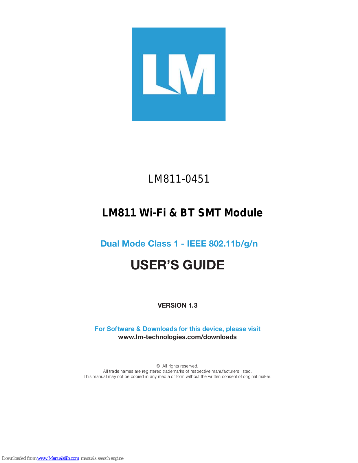 LM Technologies LM811 User Manual - ManualMachine.com