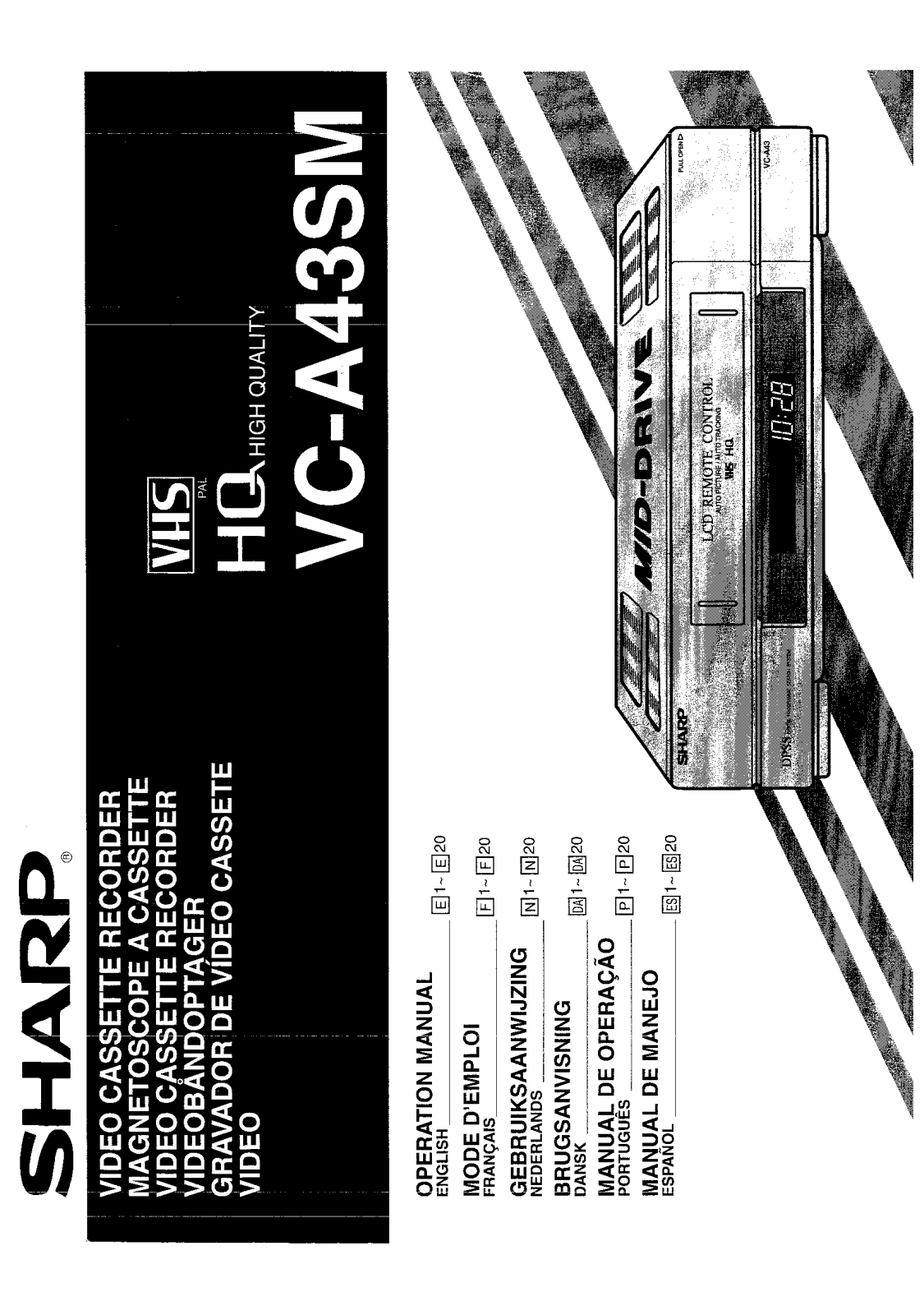 SHARP VC-A43SM User Manual