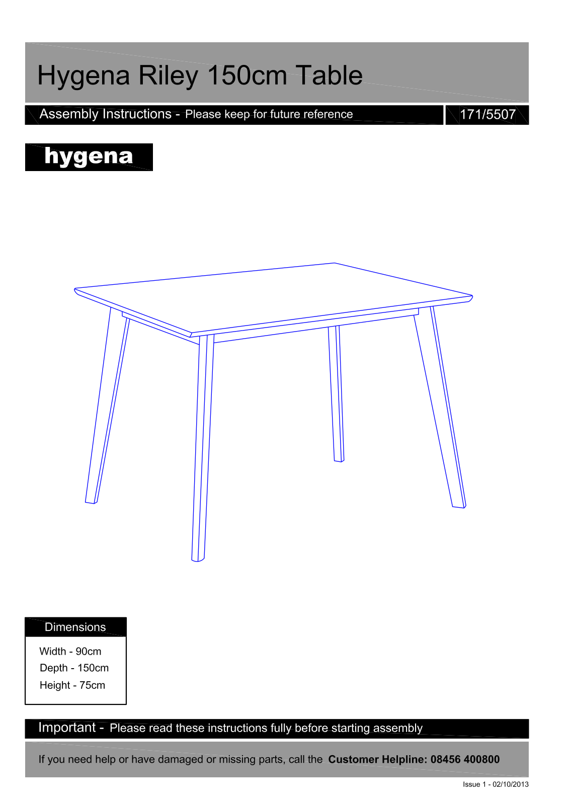 Hygena 171-5507 Instruction manual