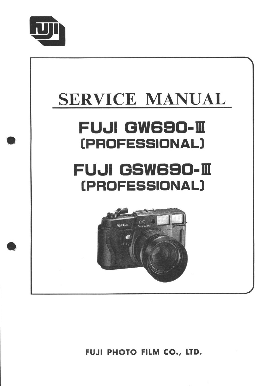 Fujifilm GSW-690 III, GW-690 III Service Manual