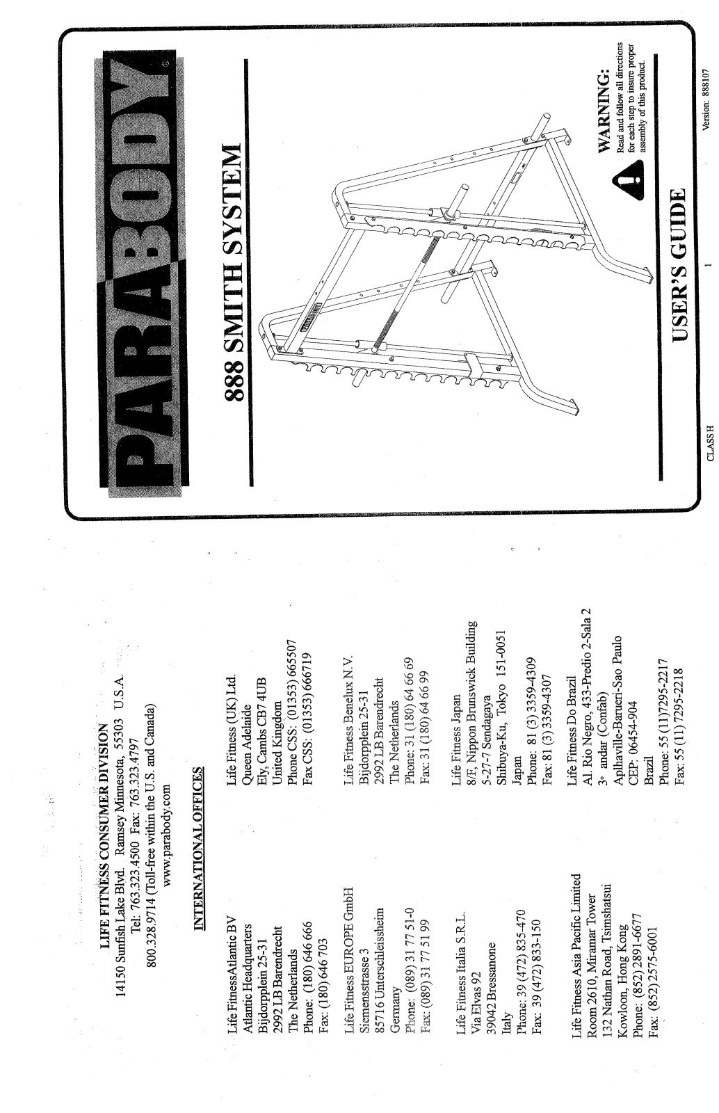 ParaBody 888 User Manual