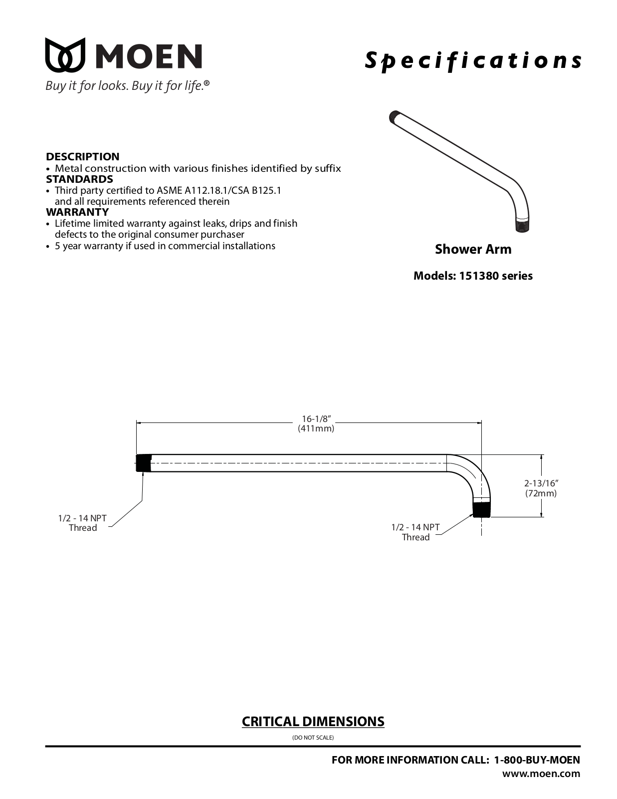 Moen MOE5480 Specifications - ManualMachine.com