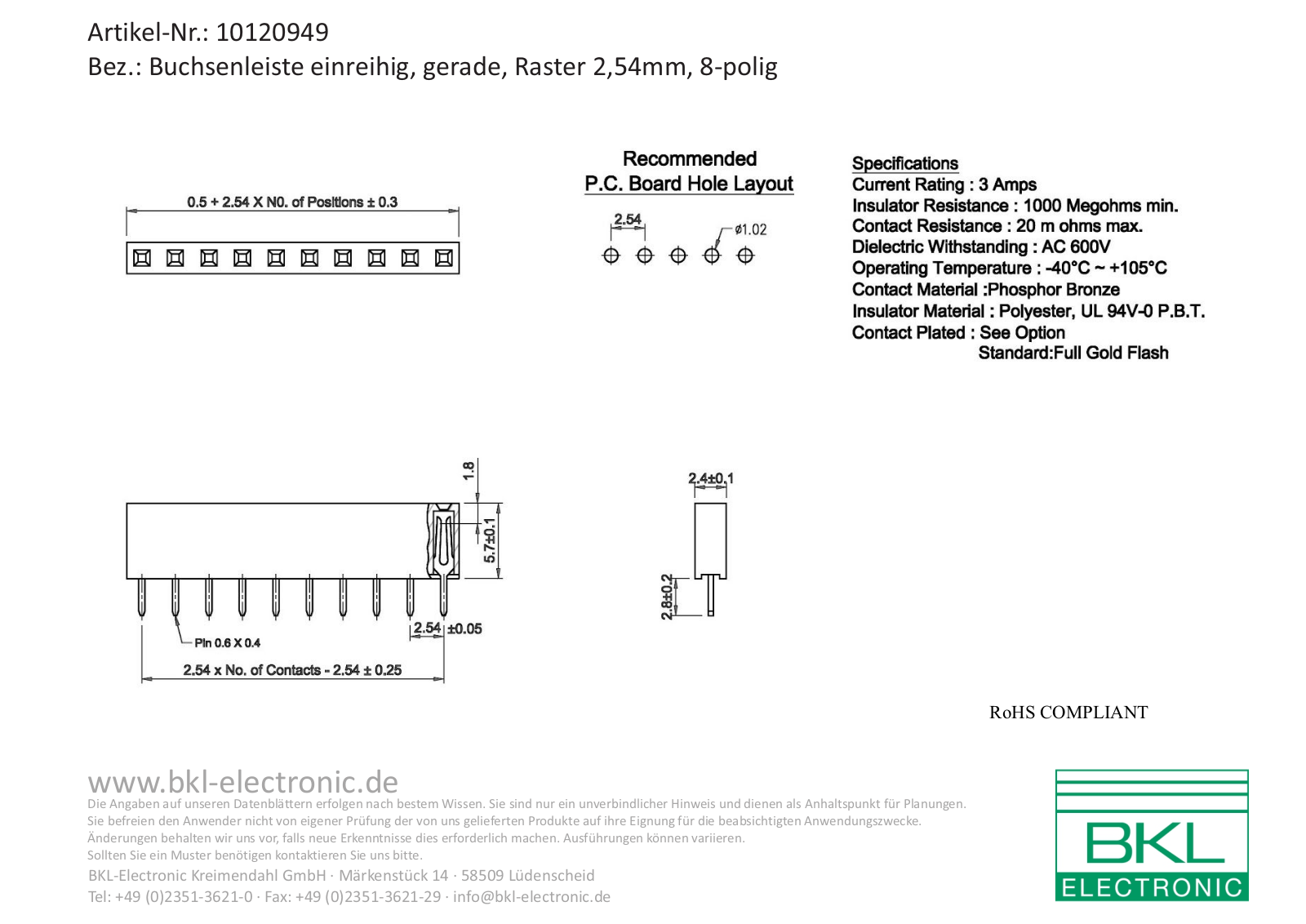 BKL BKL 10120949 Datasheet - ManualMachine.com