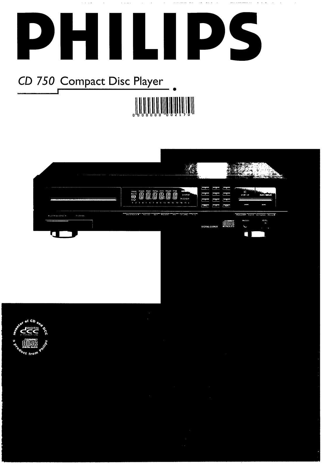 Philips CD750/05B, CD750/00B, CD750 User Manual