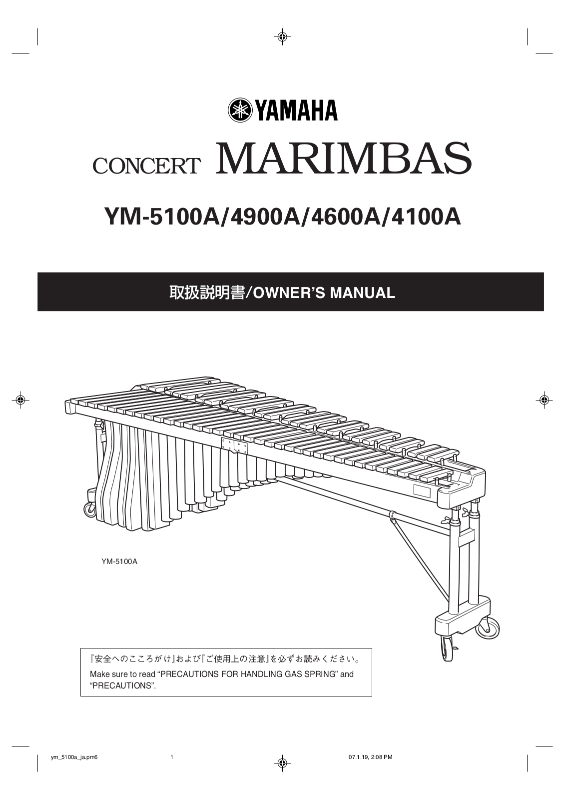 Yamaha YM-4100A, YM-4600A, YM-5100A, YM-4900A User Manual