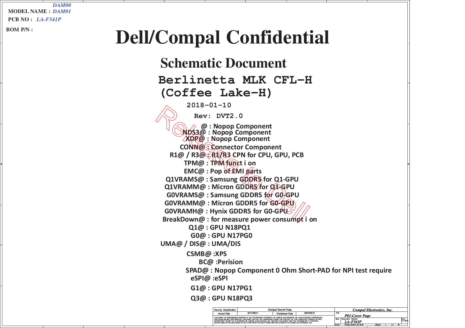 Dell XPS15 9570 Schematics