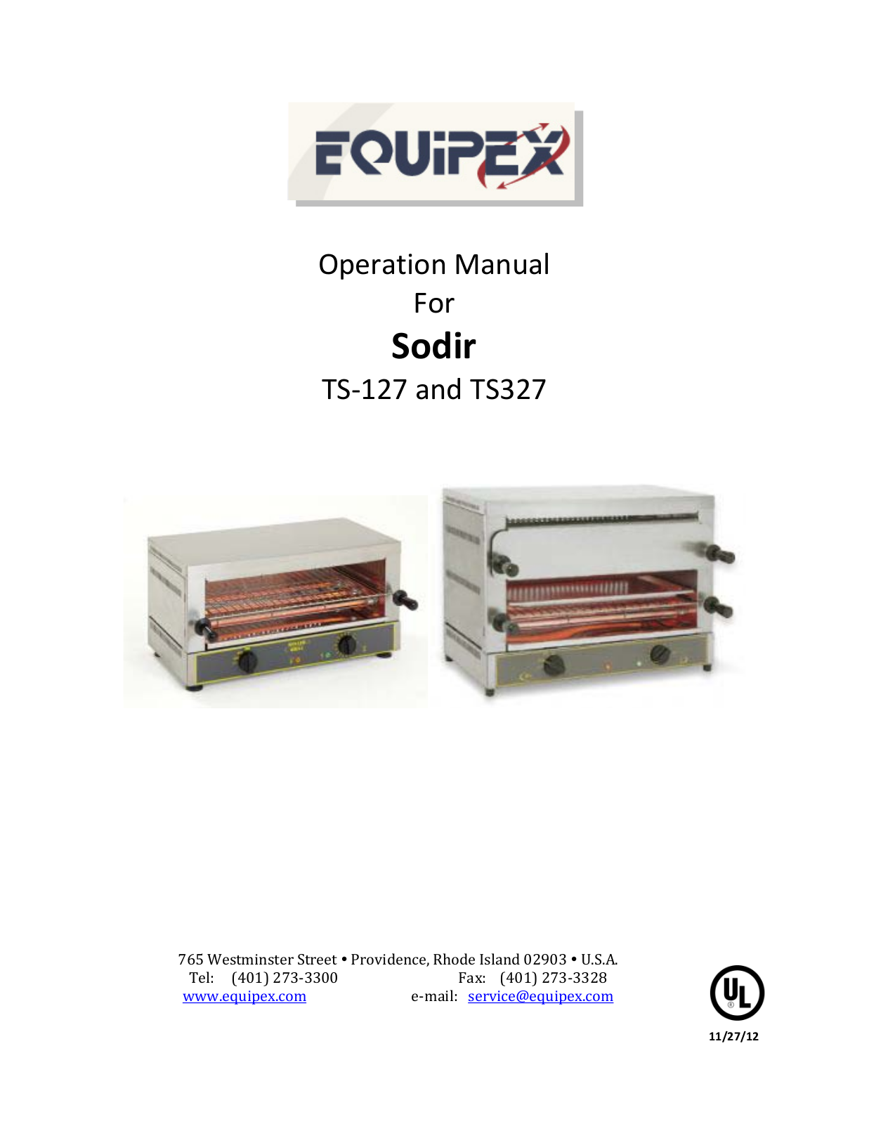 Equipex TS-127 Installation  Manual