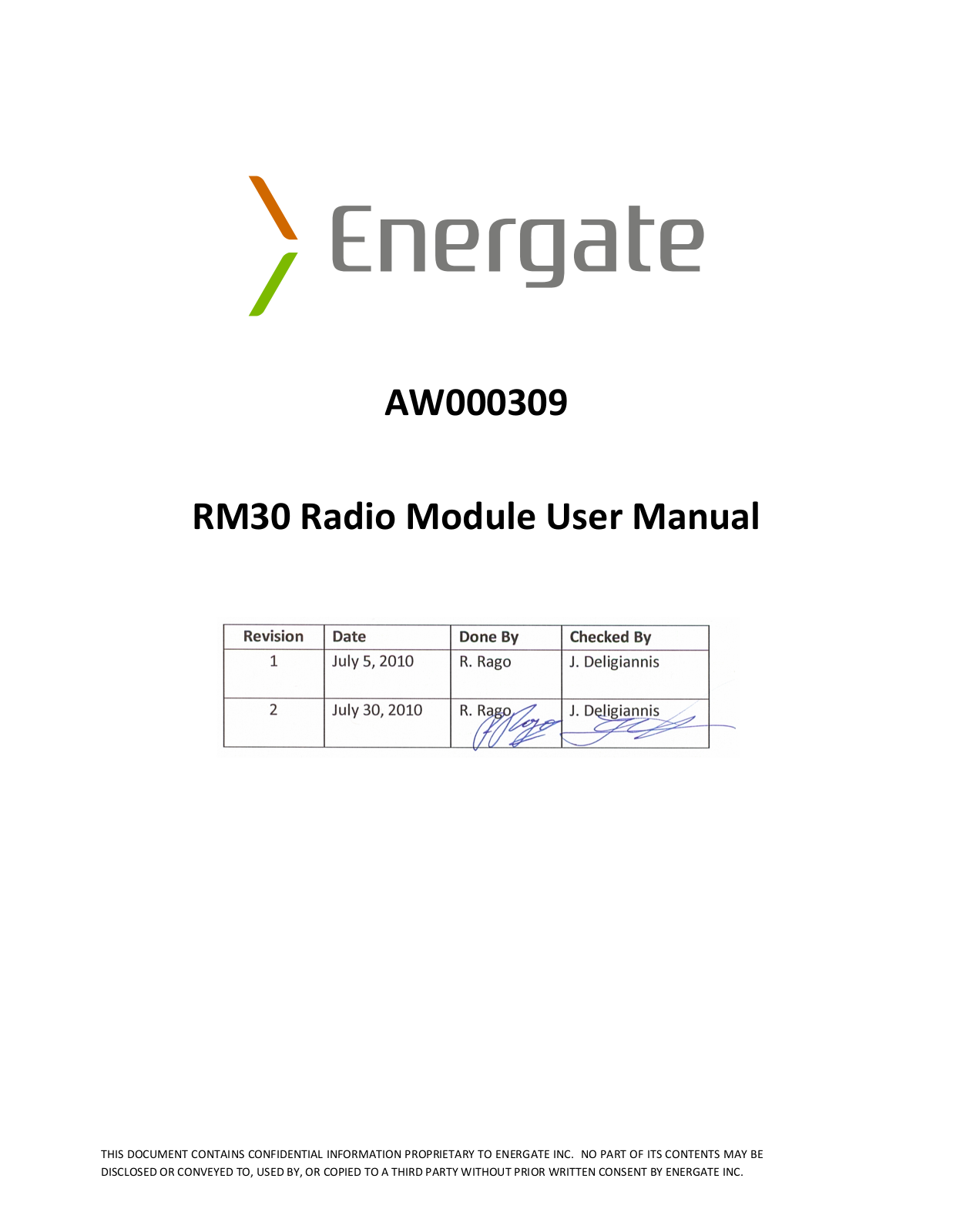 Energate RM30 User Manual