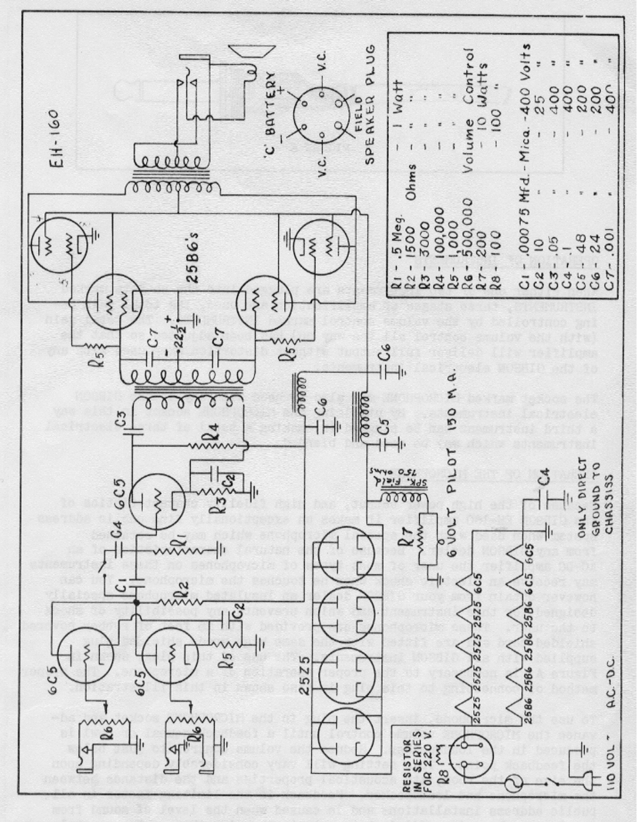 Gibson eh 160 schematic