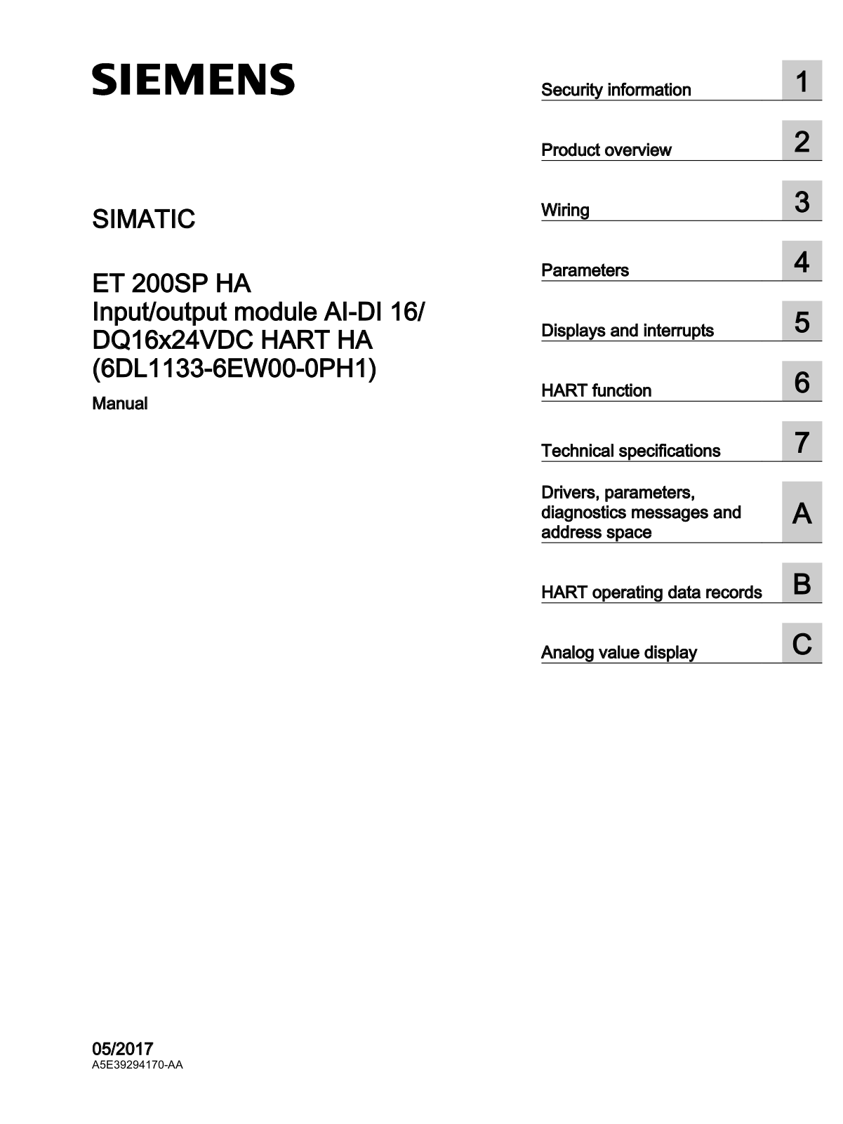 Siemens SIMATIC ET 200SP User Manual