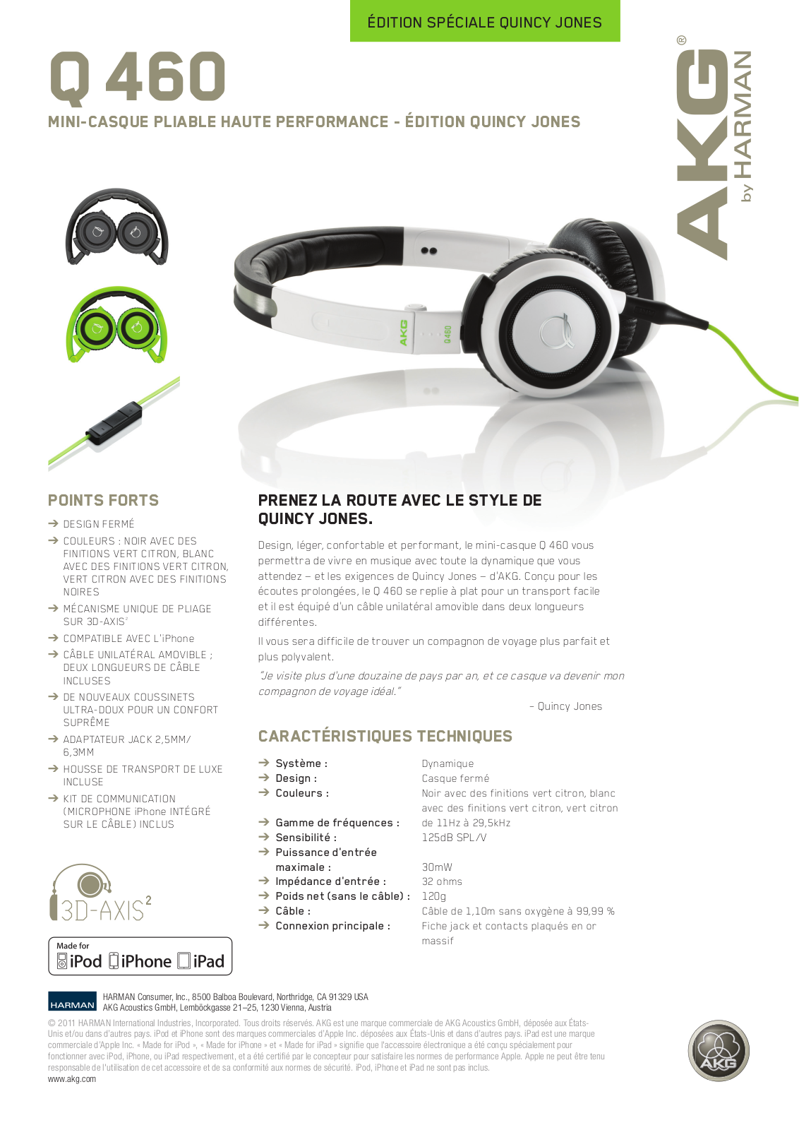 AKG Q 460 Data sheet