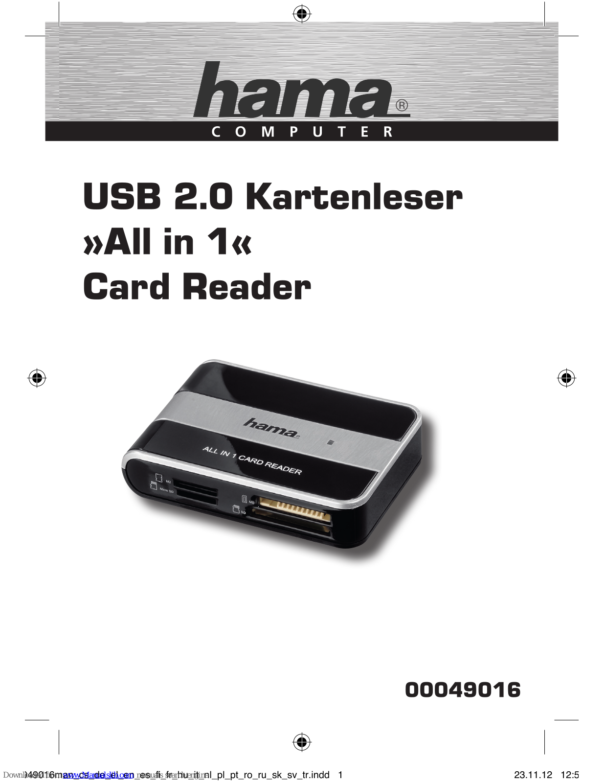 Hama 49016 Operating Instructions Manual - ManualMachine.com