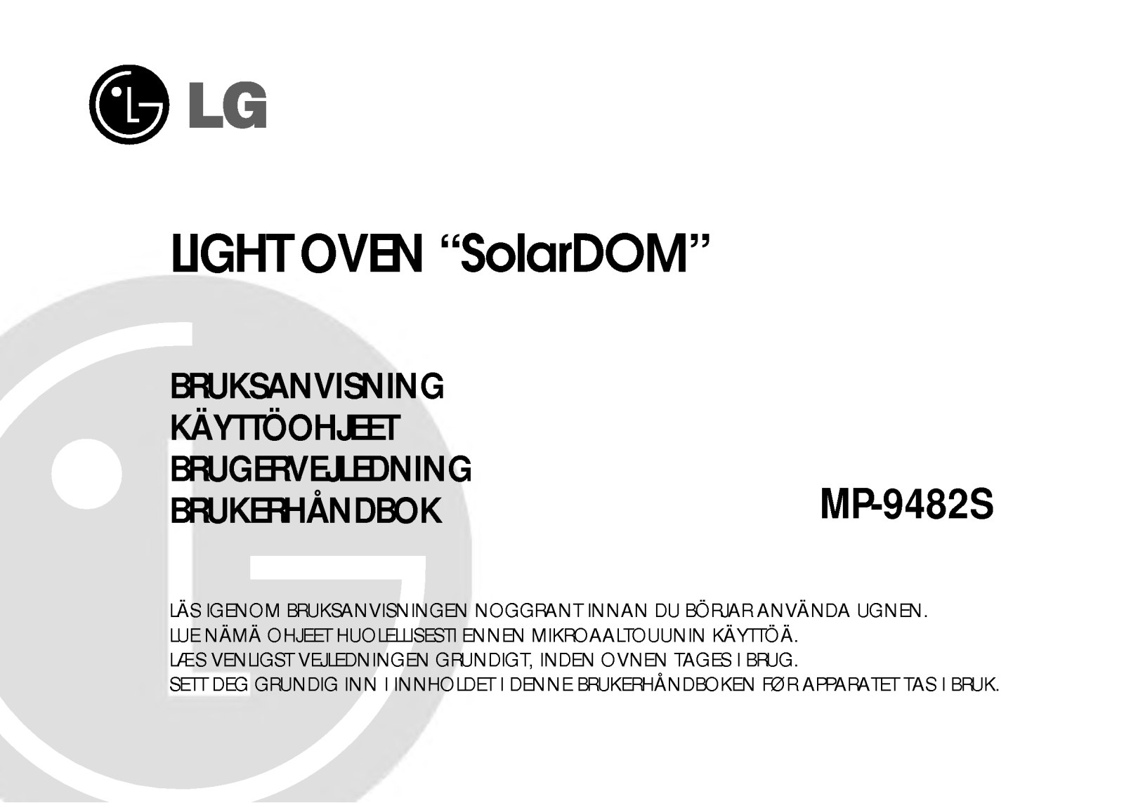 Lg MP-9482S User Manual