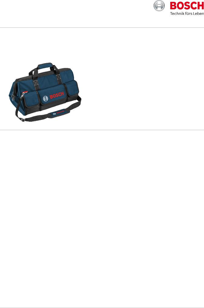 Bosch Tool Bag L Toolbag User Manual