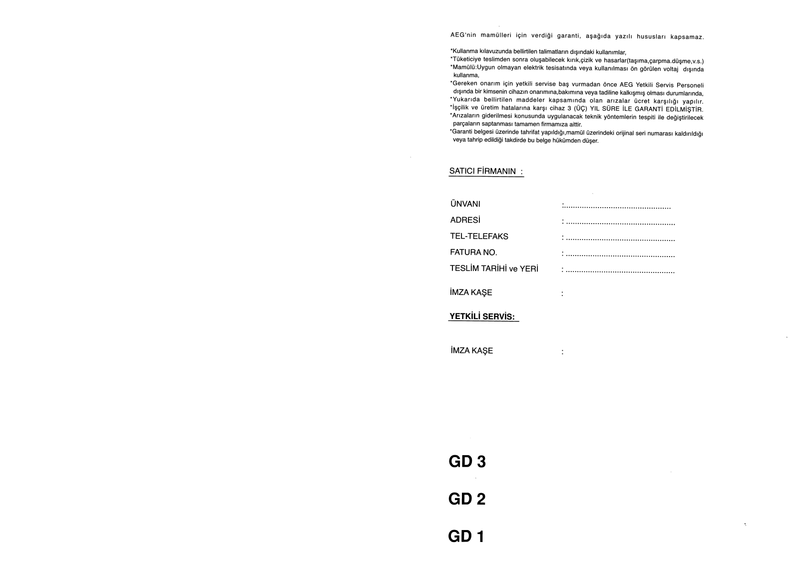 AEG A5445DM User Manual