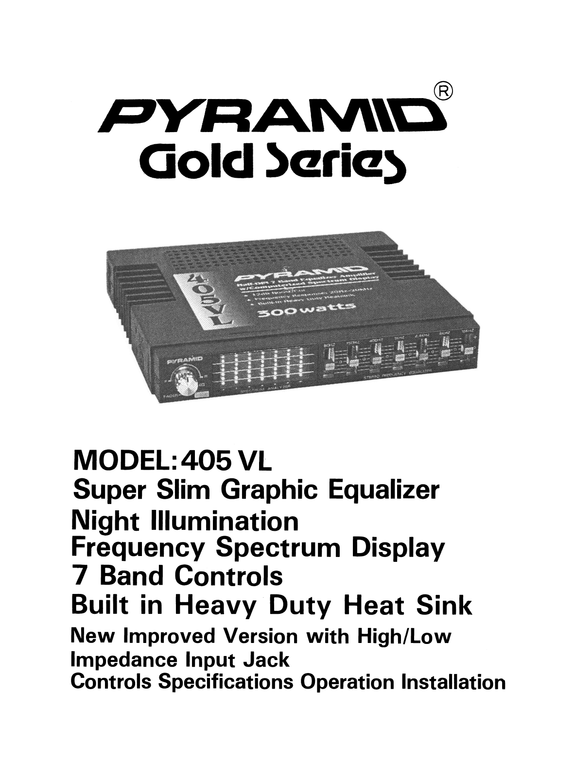 Pyramid 405VL User Manual