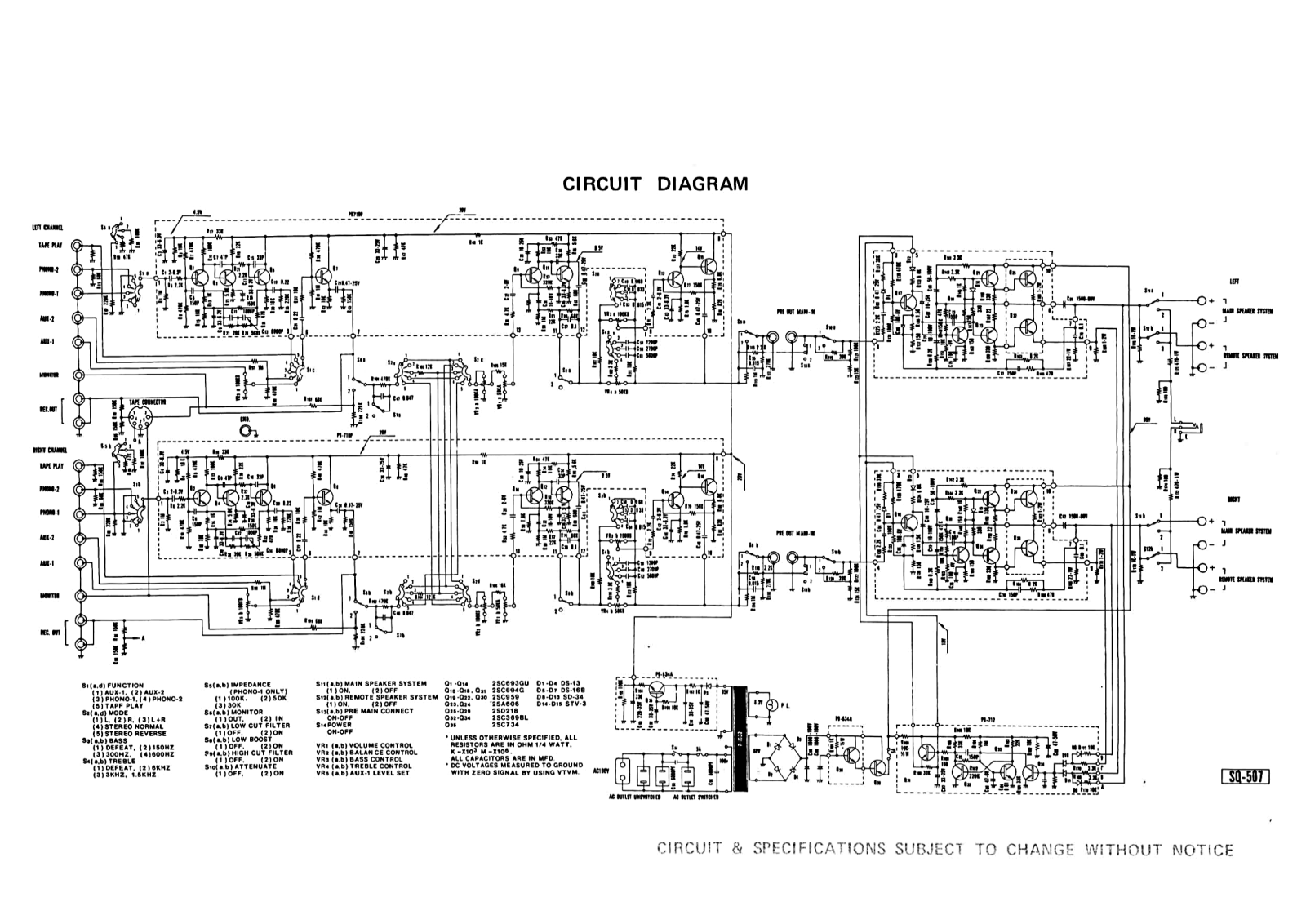 Luxman SQ-507 Schematic