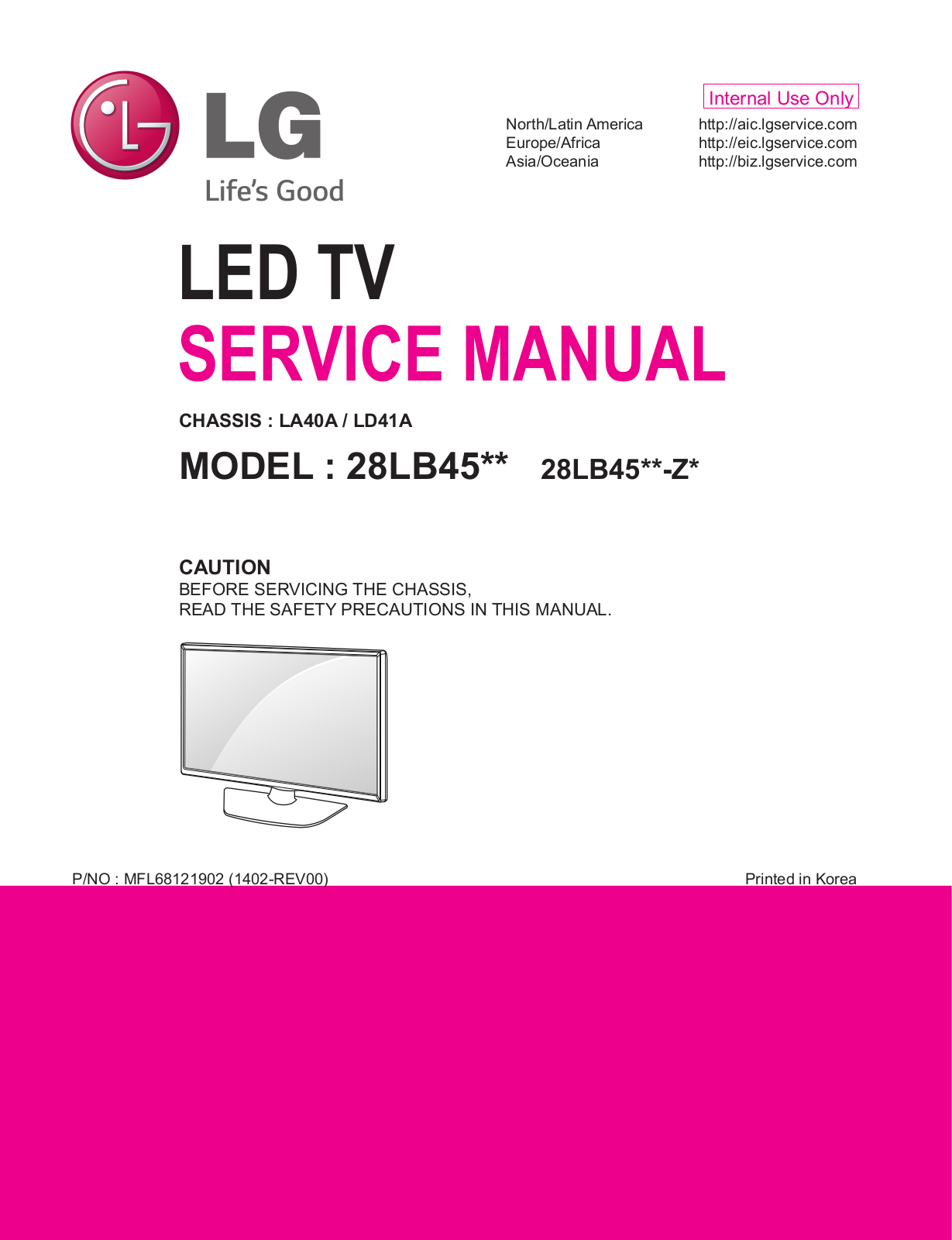 LG 28LB45 Schematic