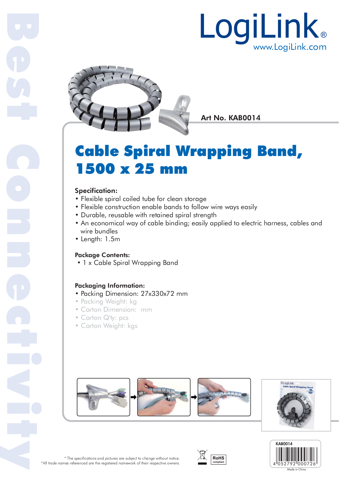 LOGILINK KAB0014 Datasheet