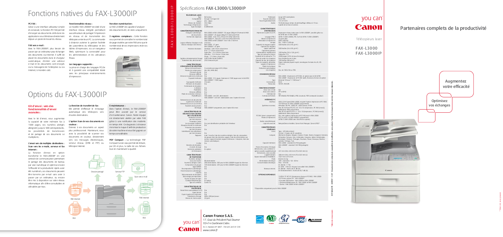 Canon FAX-L3000, FAX-L3000IP BROCHURE