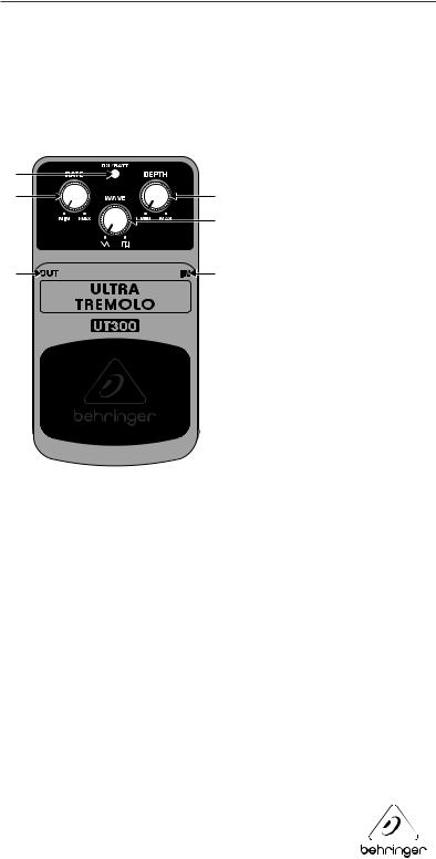 Behringer Ultra Tremolo UT300 User Manual