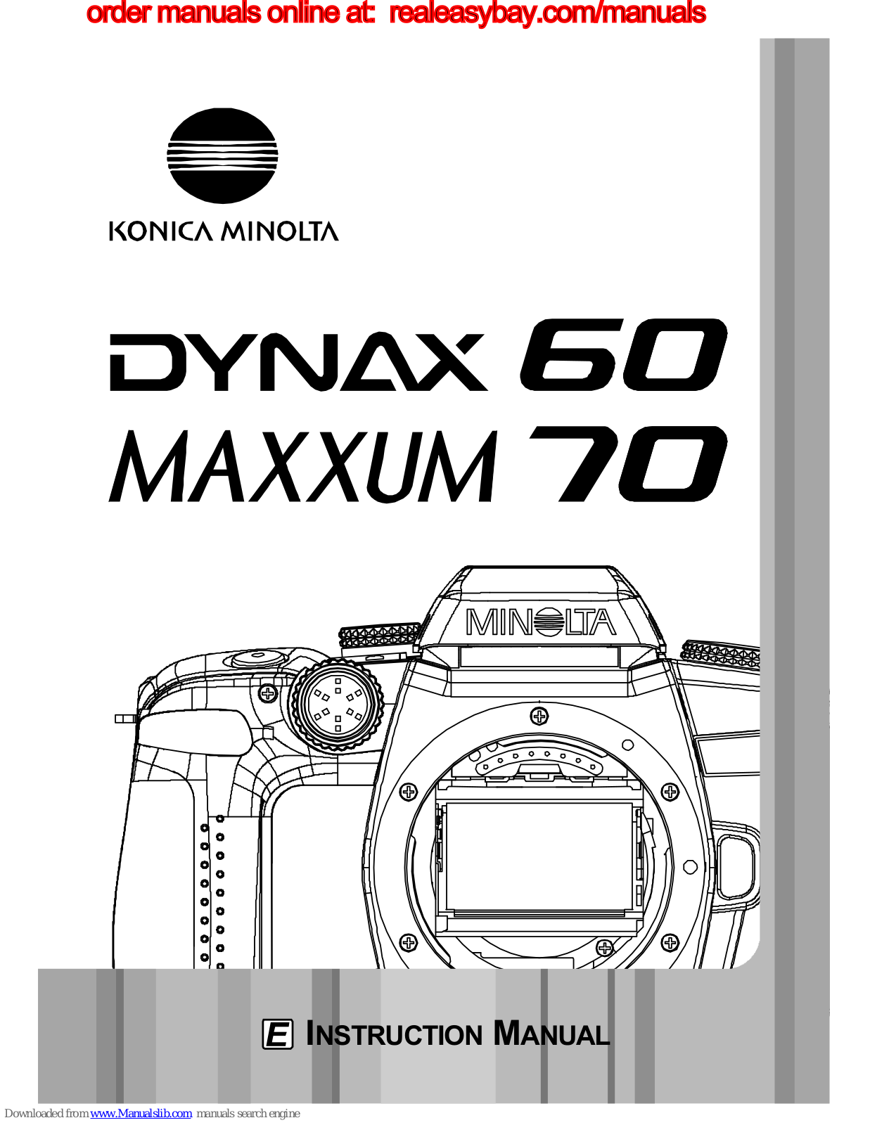 Konica Minolta DYNAX 60 - PART 2, MAXXUM 70 - PART 2, DYNAX 60, MAXXUM 70 User Manual