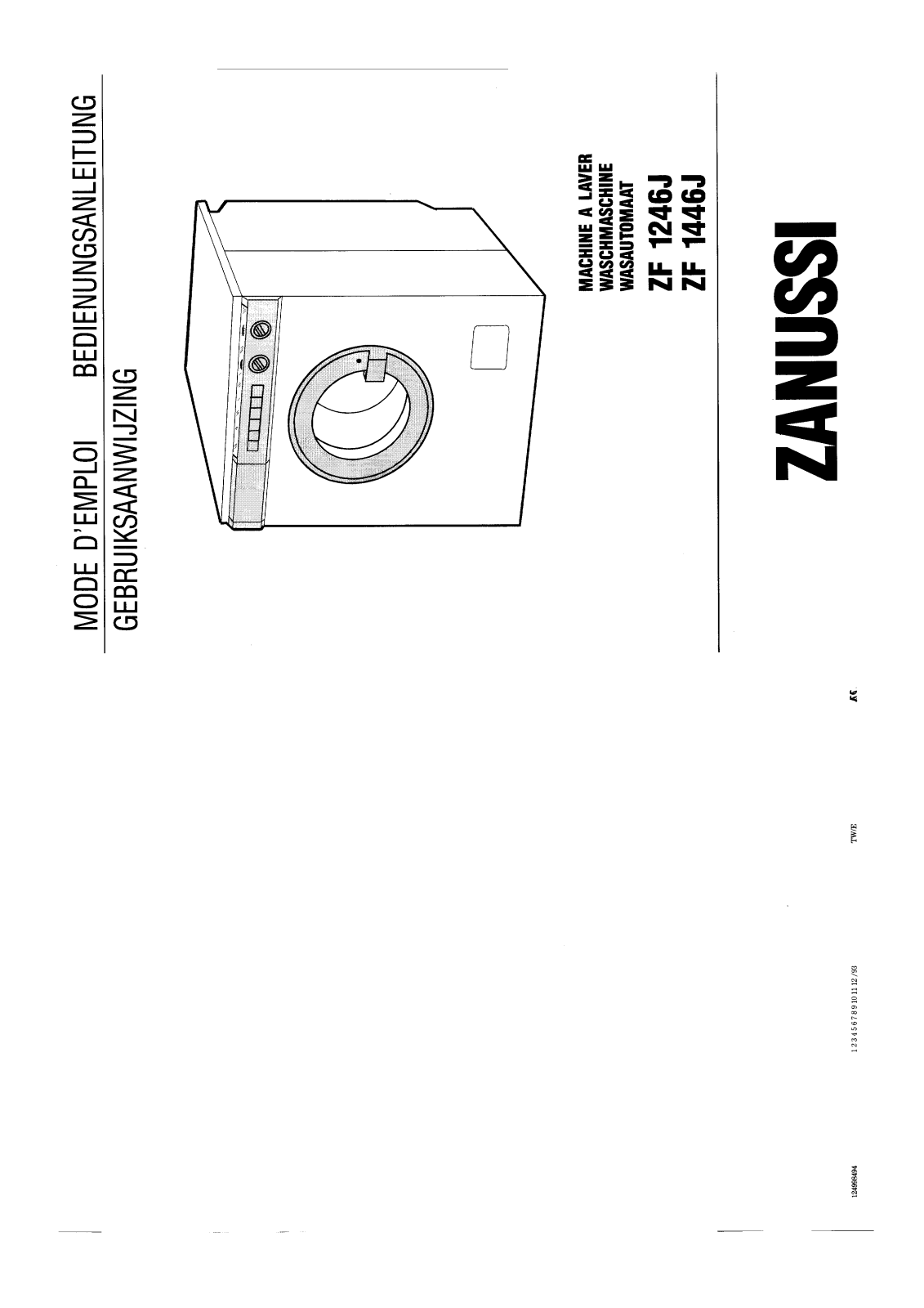 Zanussi ZF1246J, ZF1446J User Manual