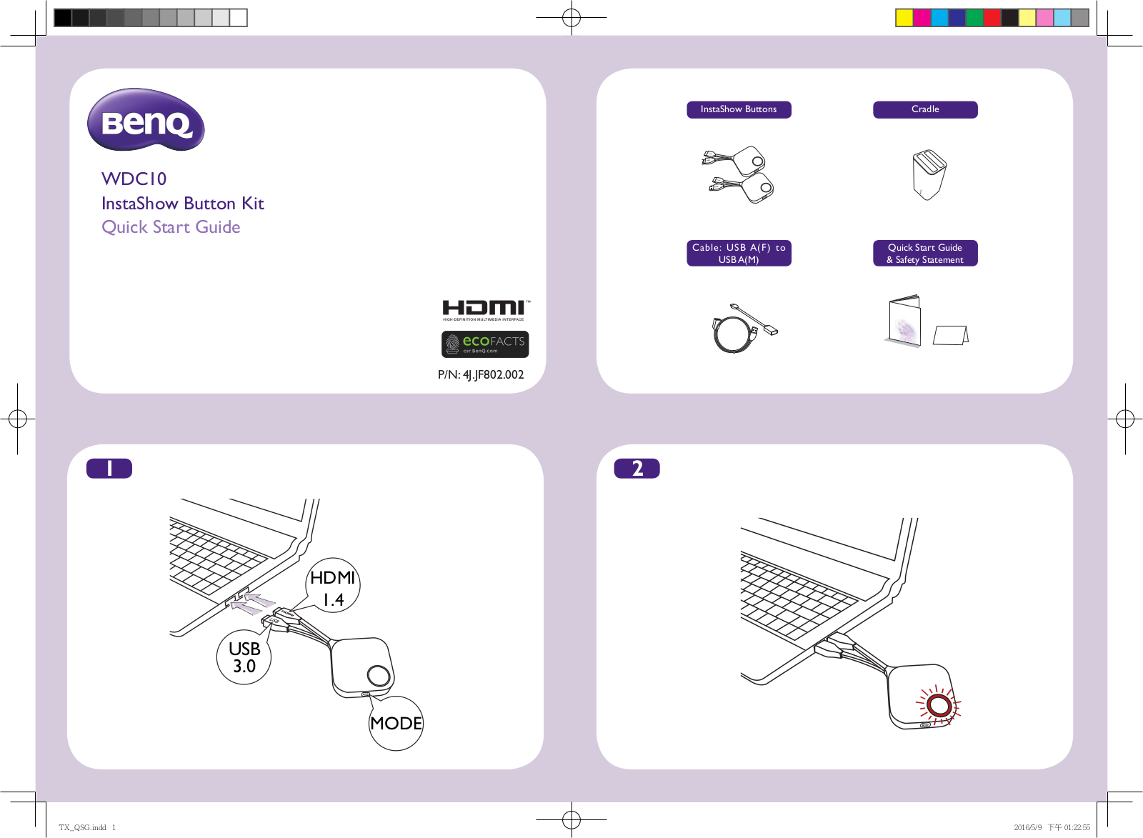 BenQ InstaShow Button kit Service Manual