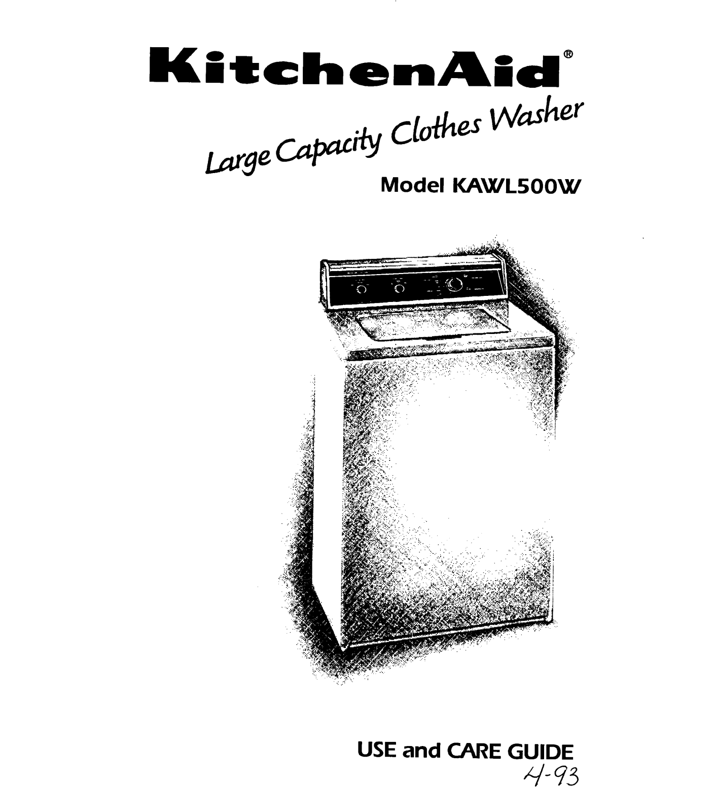 KitchenAid KAWL500W User Manual