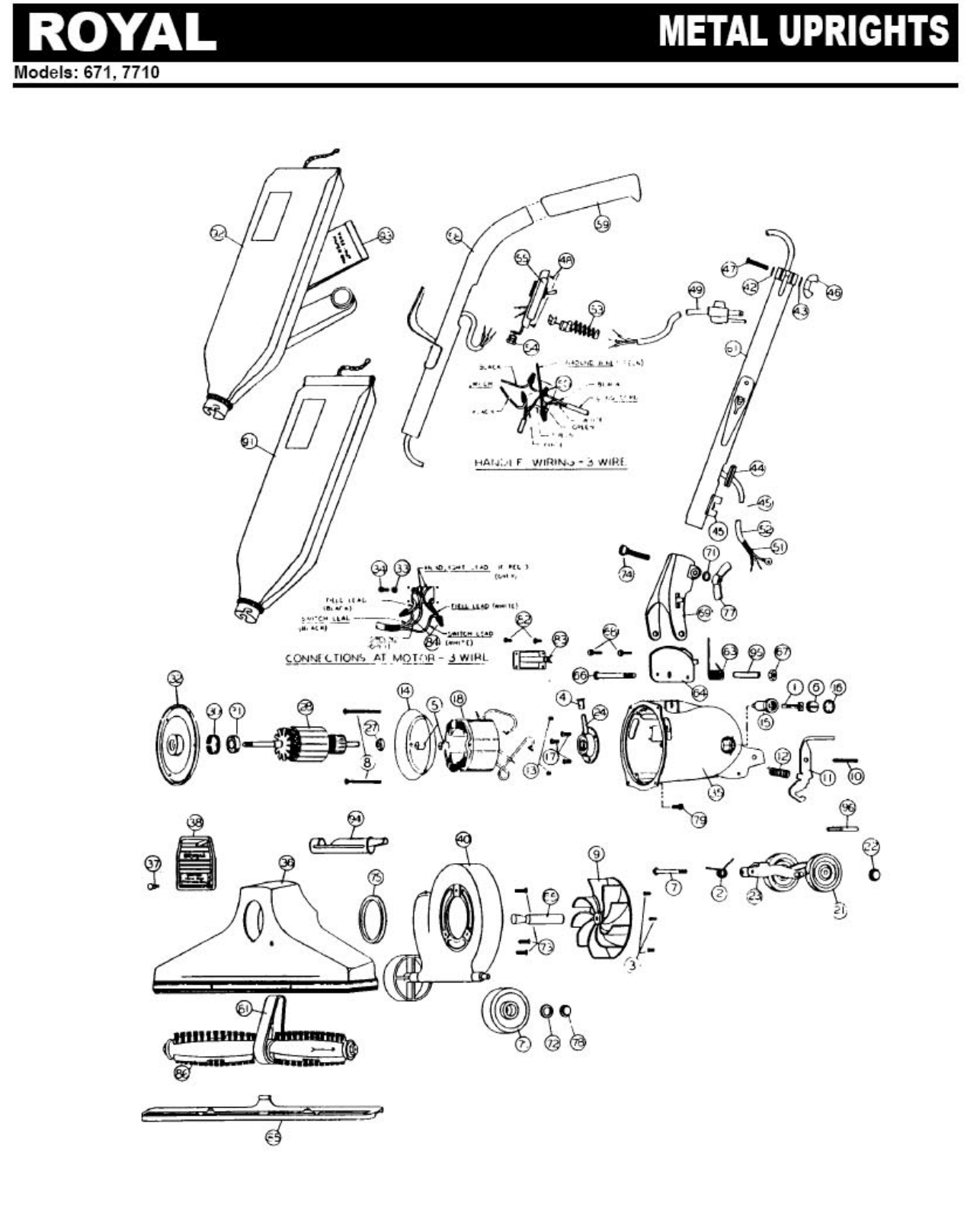 Royal 671 Parts List