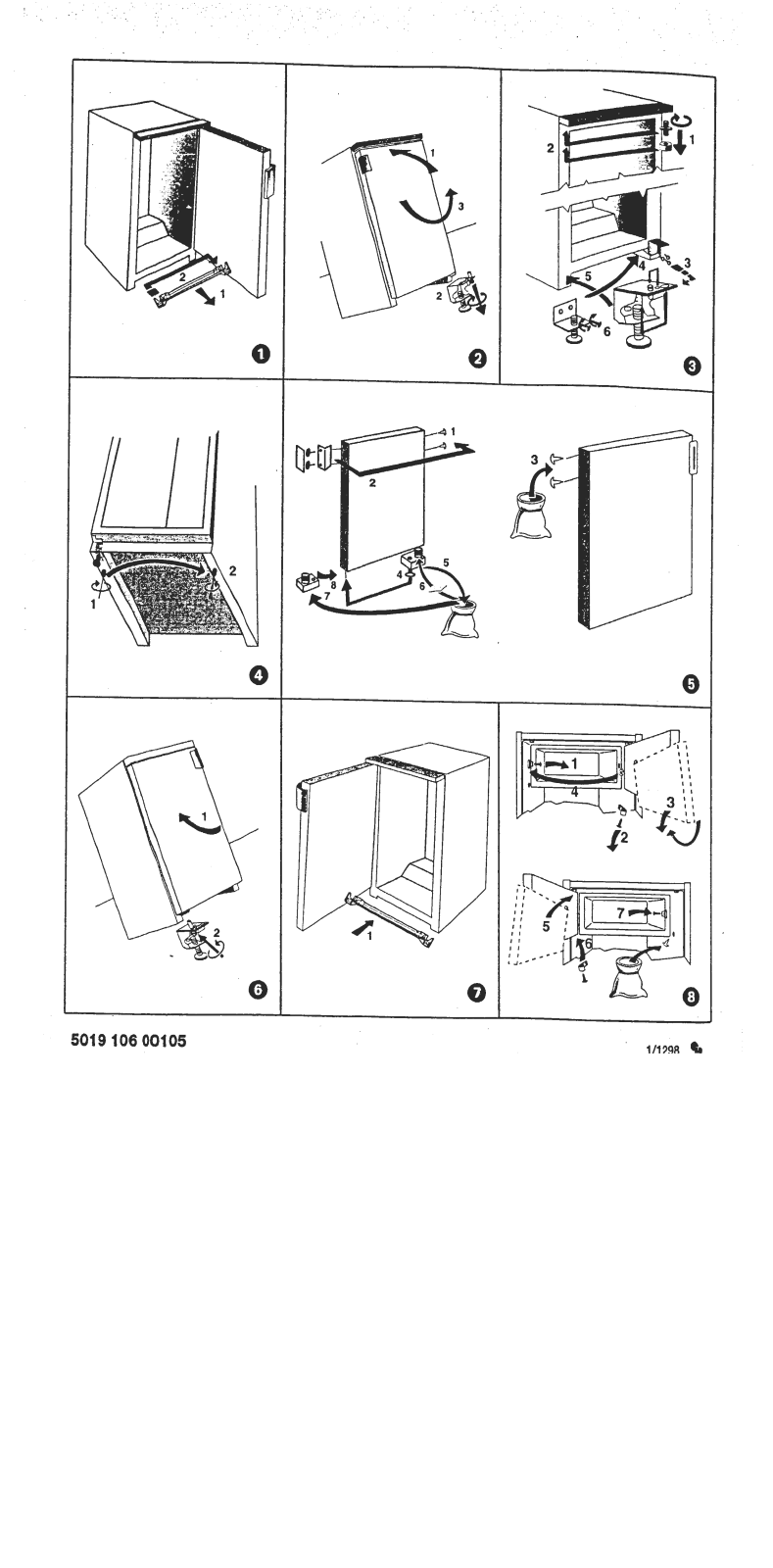 Ignis A 211R/G, A 255R/M, A 211/G/1, A 211/G, A 215/M Installation guide