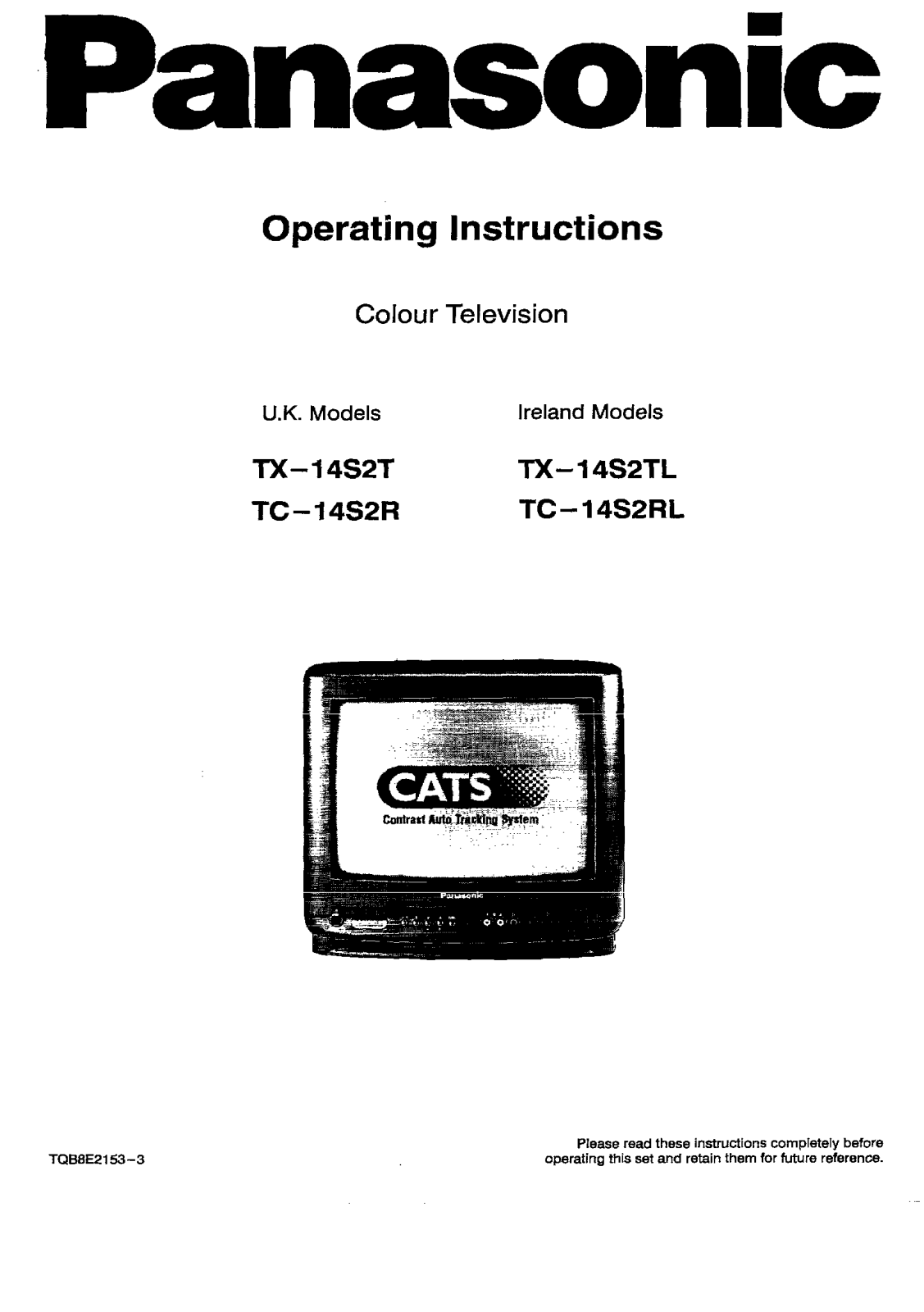 Panasonic TX-14S2TL User Manual