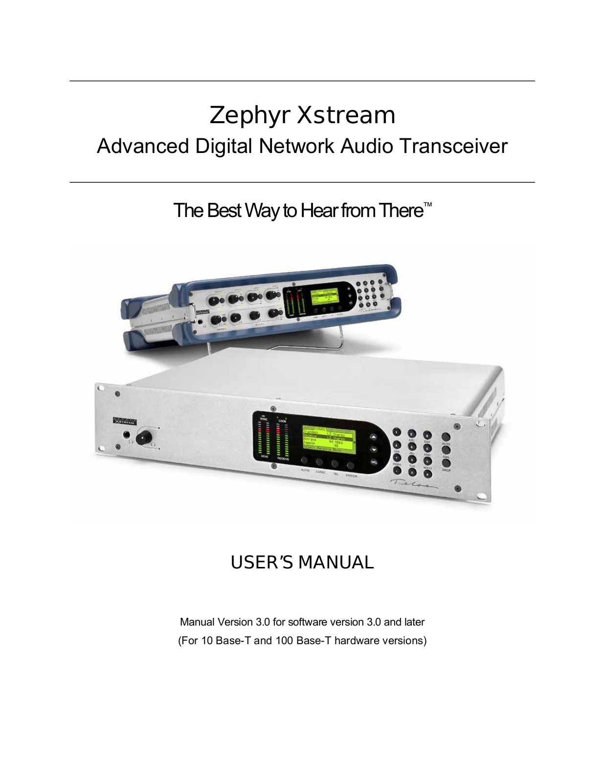 Telos Zephyr Xstream User Manual