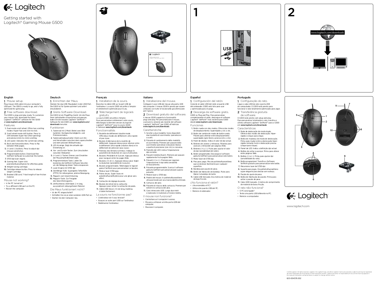 Logitech G500 User Manual