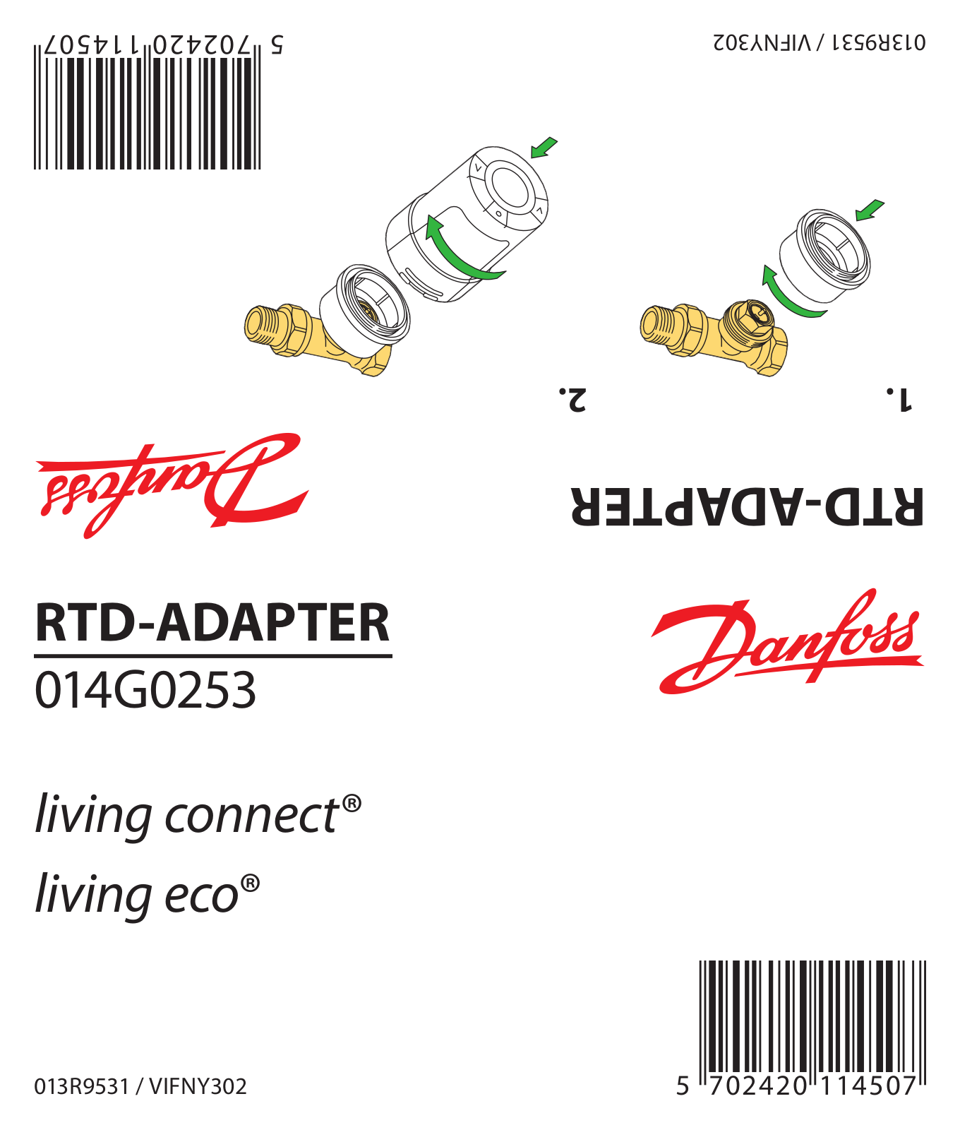 Danfoss RTD-ADAPTER Installation guide