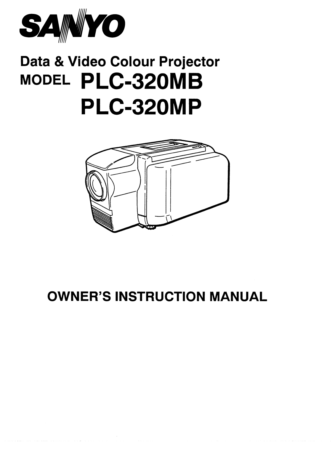 Sanyo PLC-320MB, PLC-320MP Instruction Manual