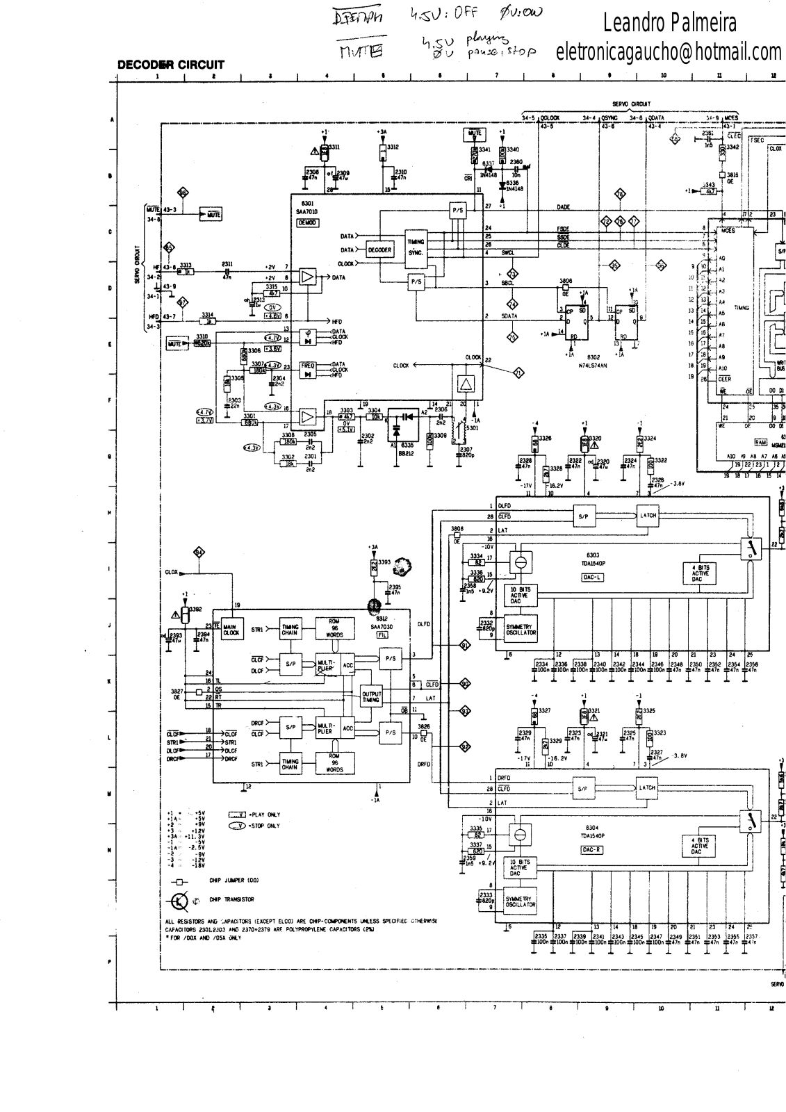 Philips CD-350 Schematic