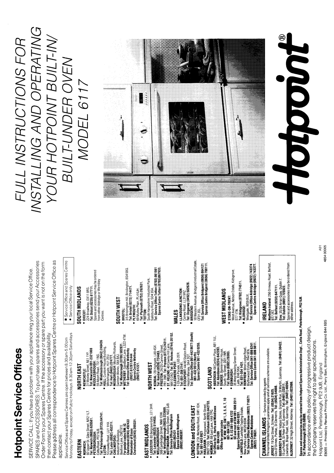 Hotpoint 6117 User Manual