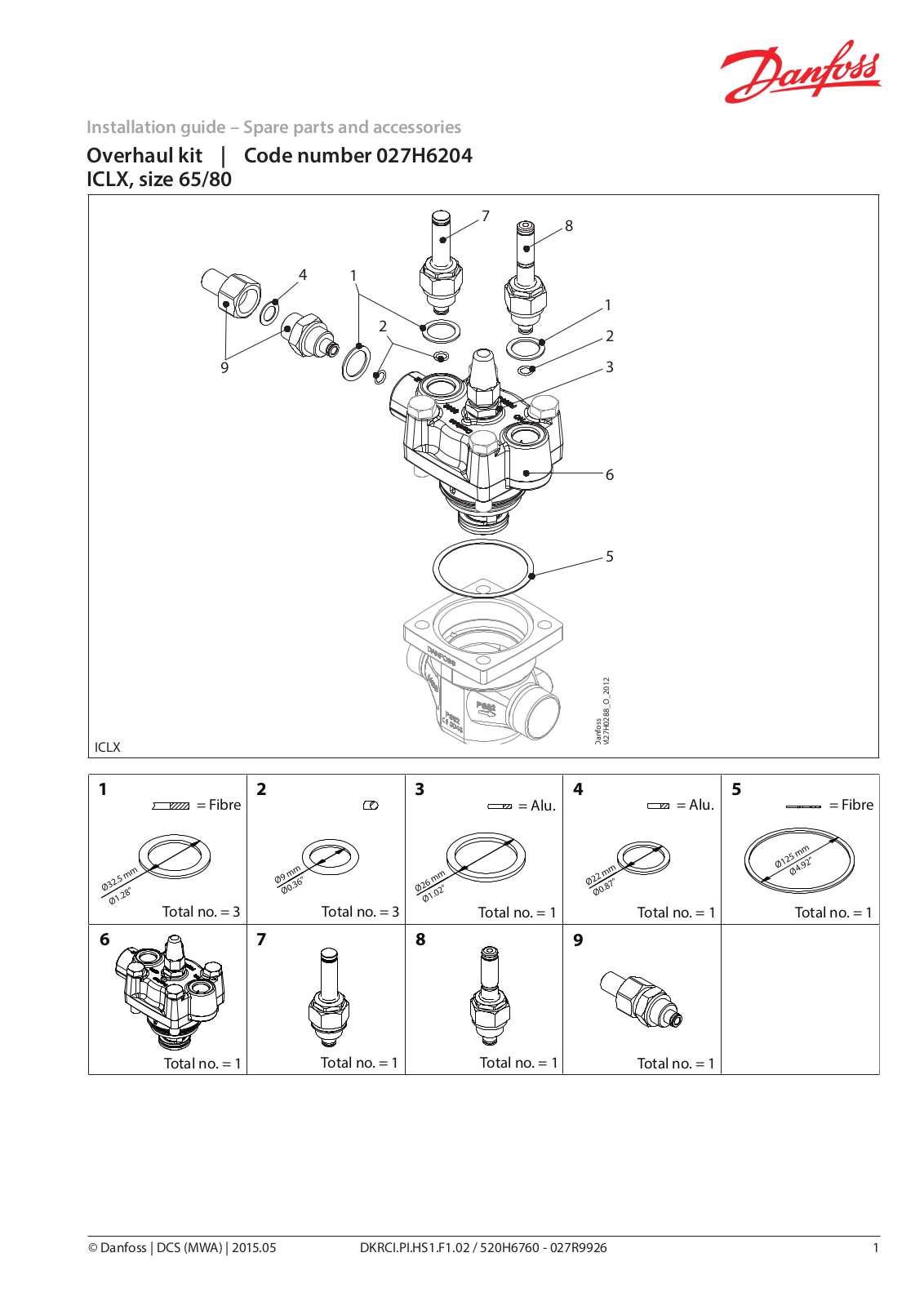 Danfoss ICLX 65/80 Installation guide