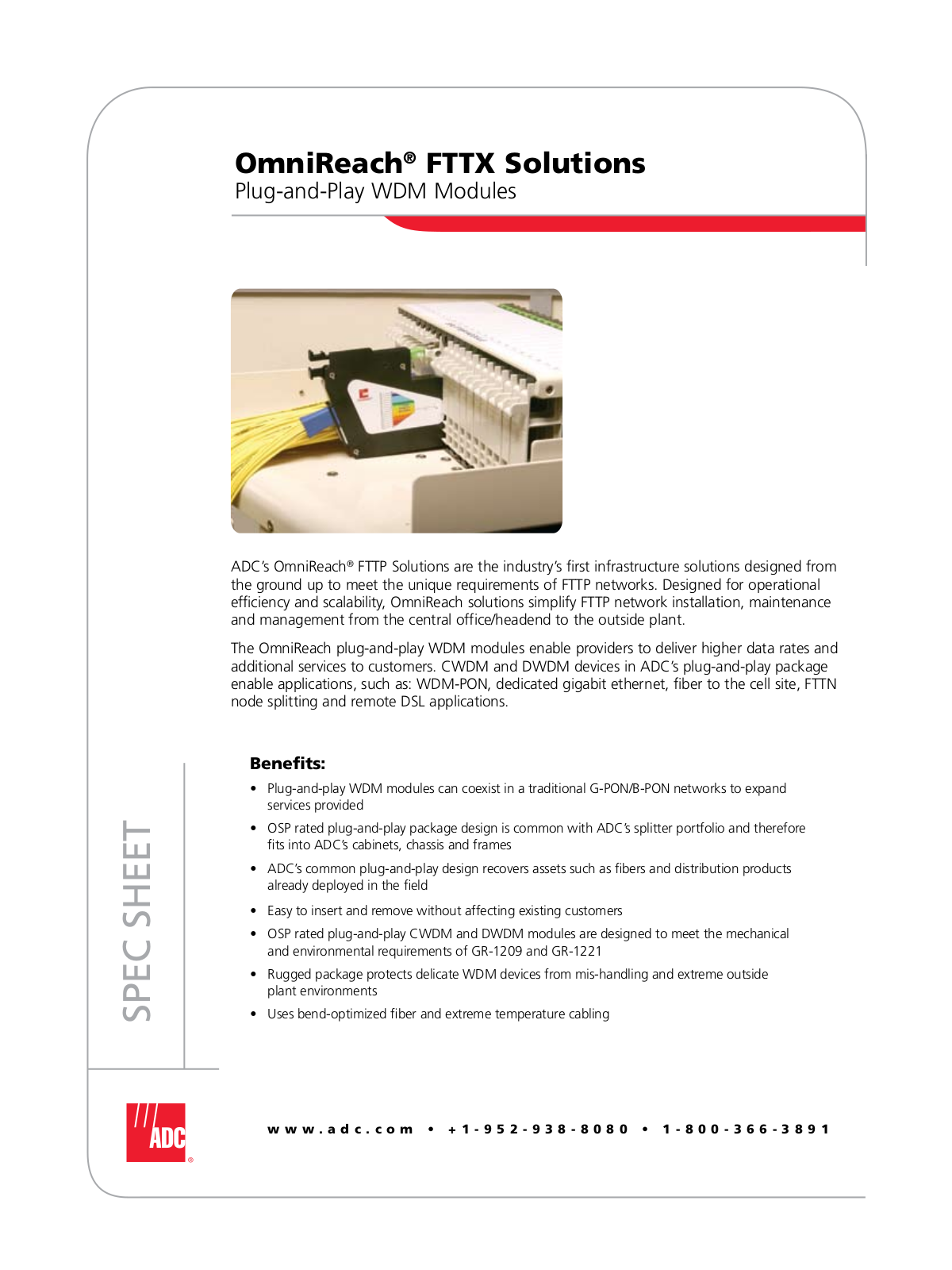 ADC FTTX Solutions OmniReach User Manual