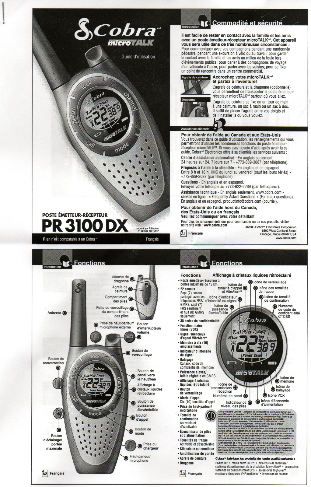 Cobra PR 3100 DX User Manual