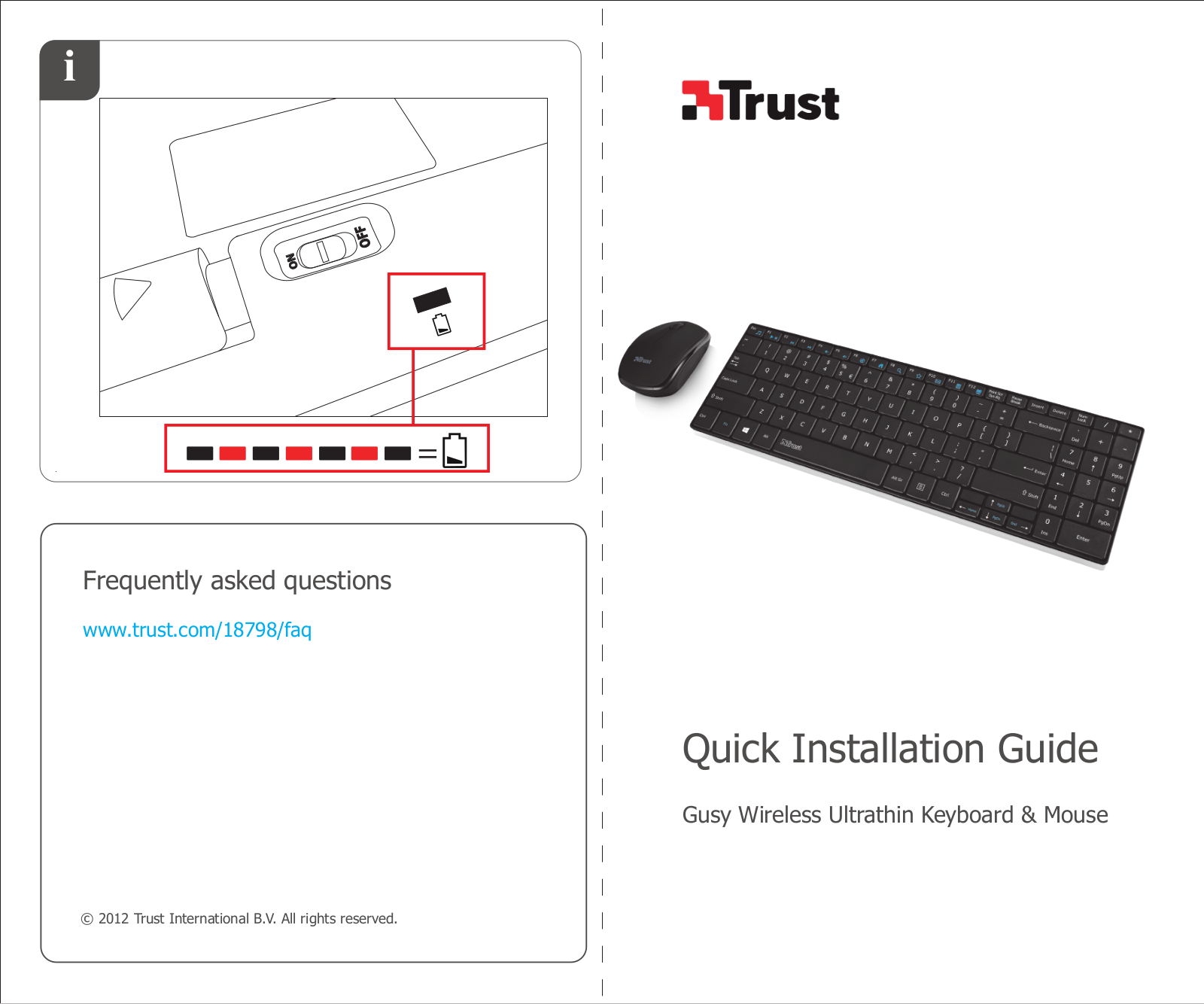 Trust 18798 Quick Installation Guide