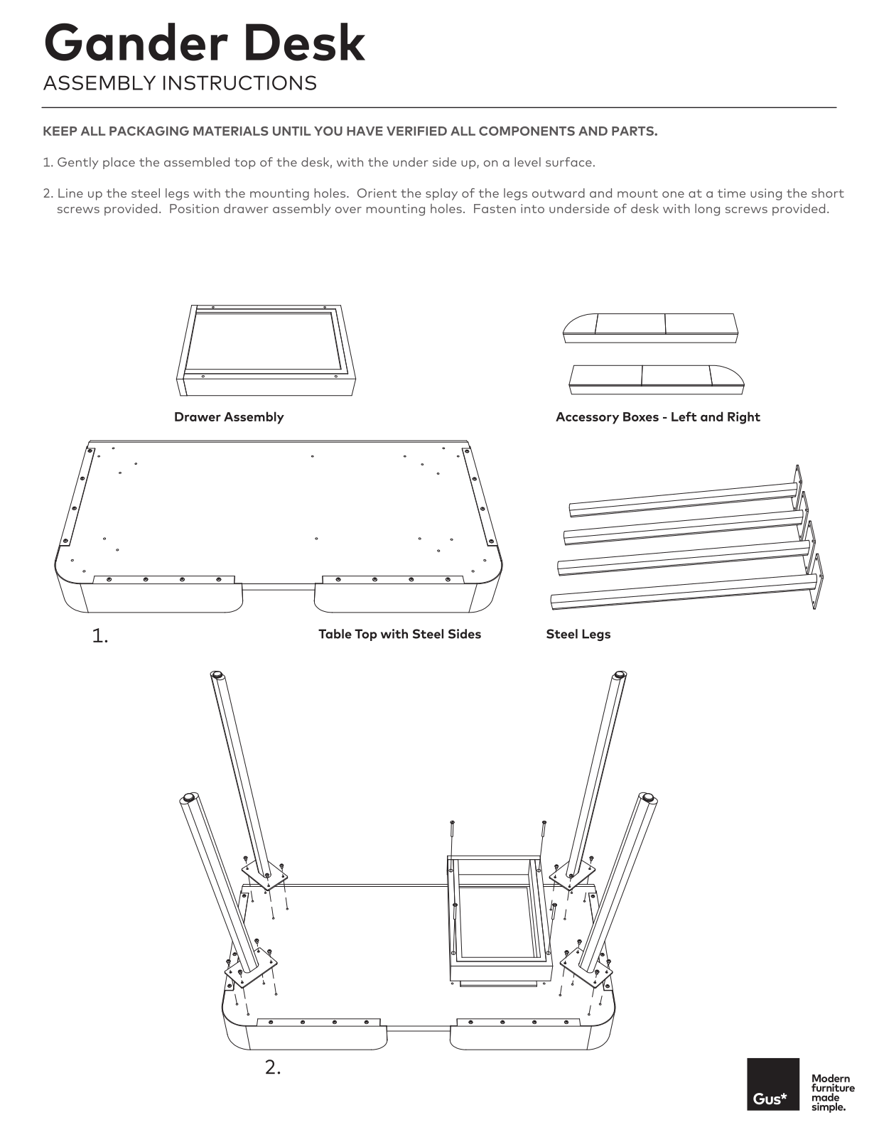 Gus* Modern HCBI1069 Installation & Assembly - ManualMachine.com