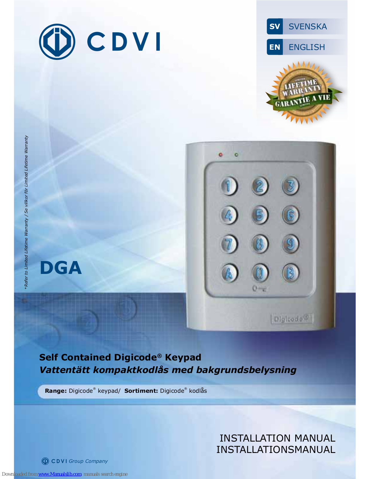 Digicode DGA Installation Manual