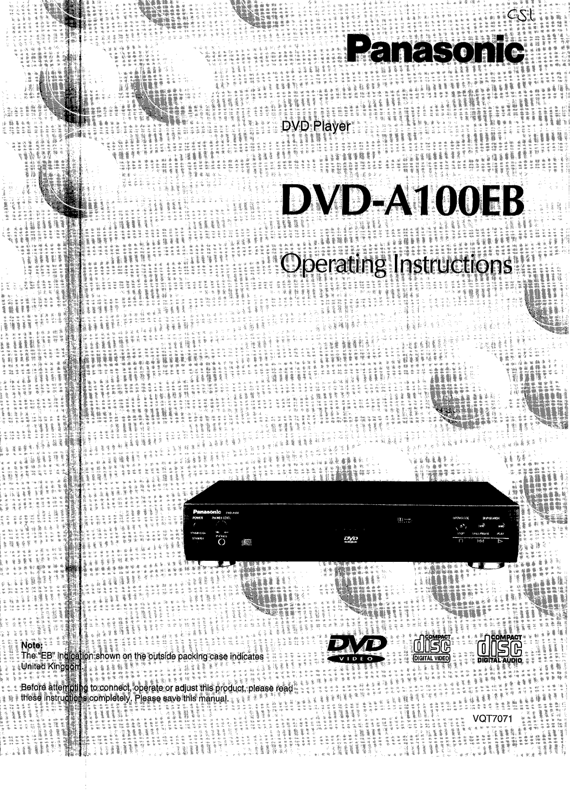 Panasonic DVD-A100EB User Manual