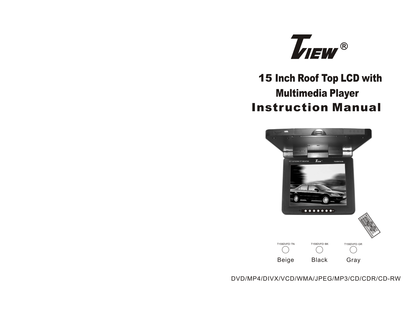 Tview T159DVFD User Manual