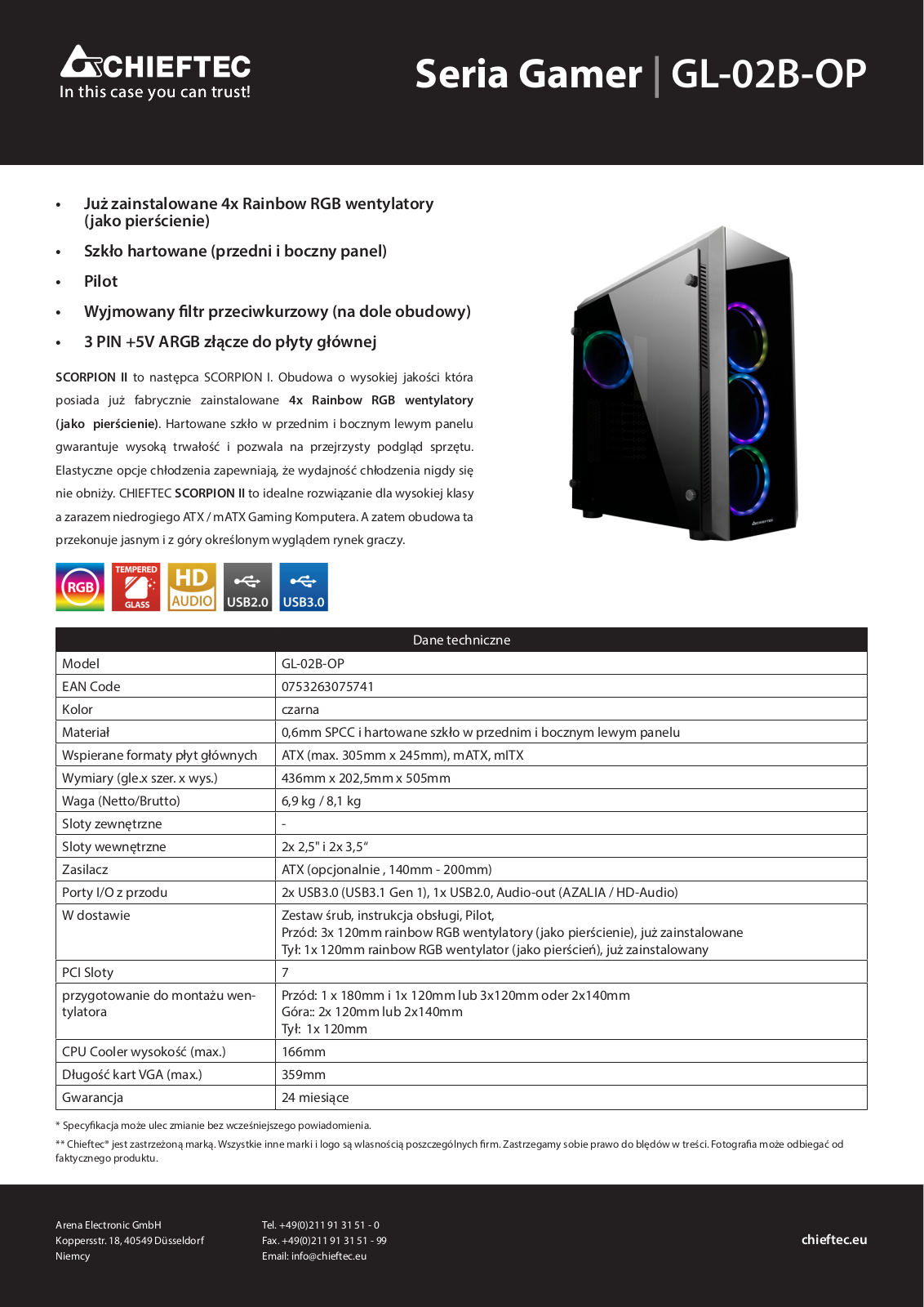 Chieftec GL-02B-OP User Manual